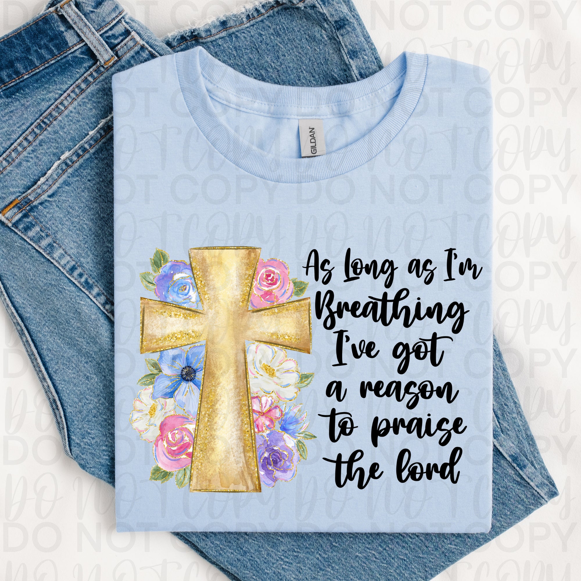 Praise the Lord Floral Christian PNG