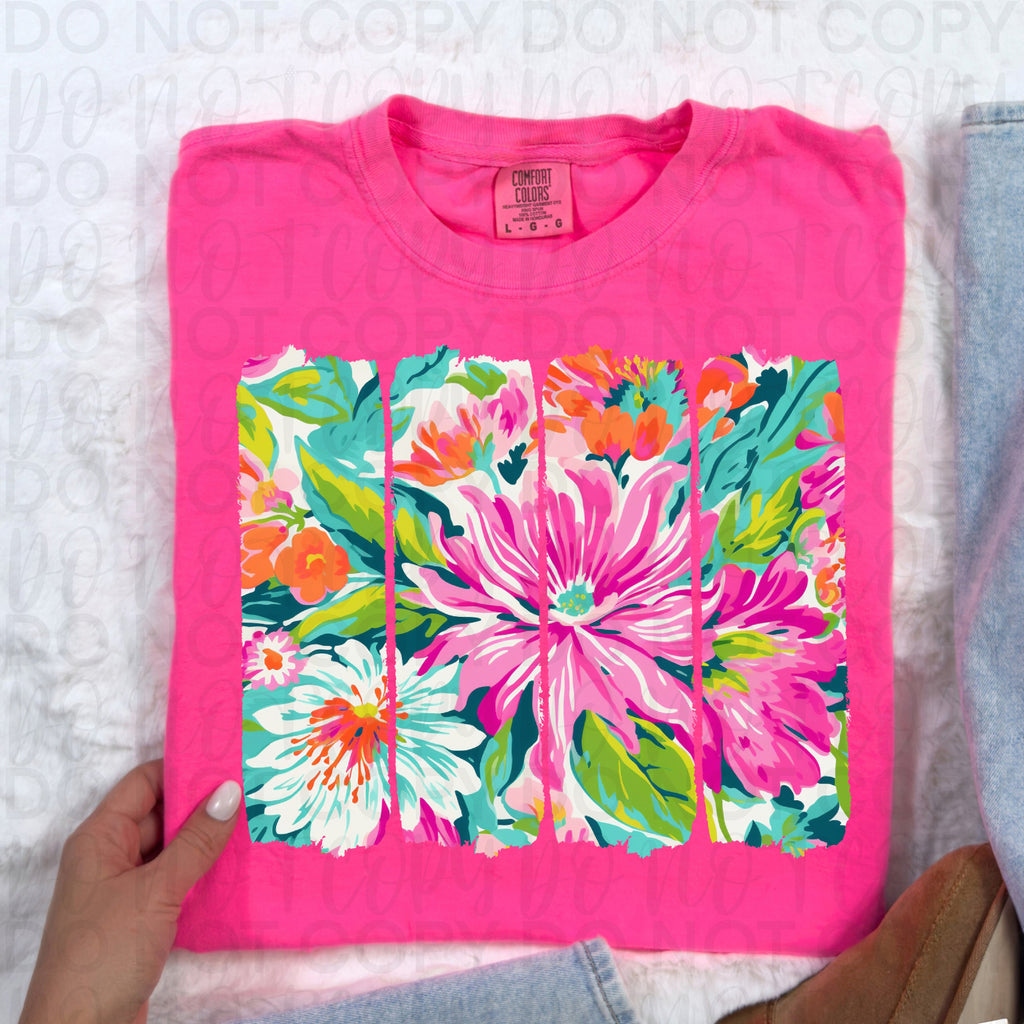 Colorful Floral Brushstrokes PNG