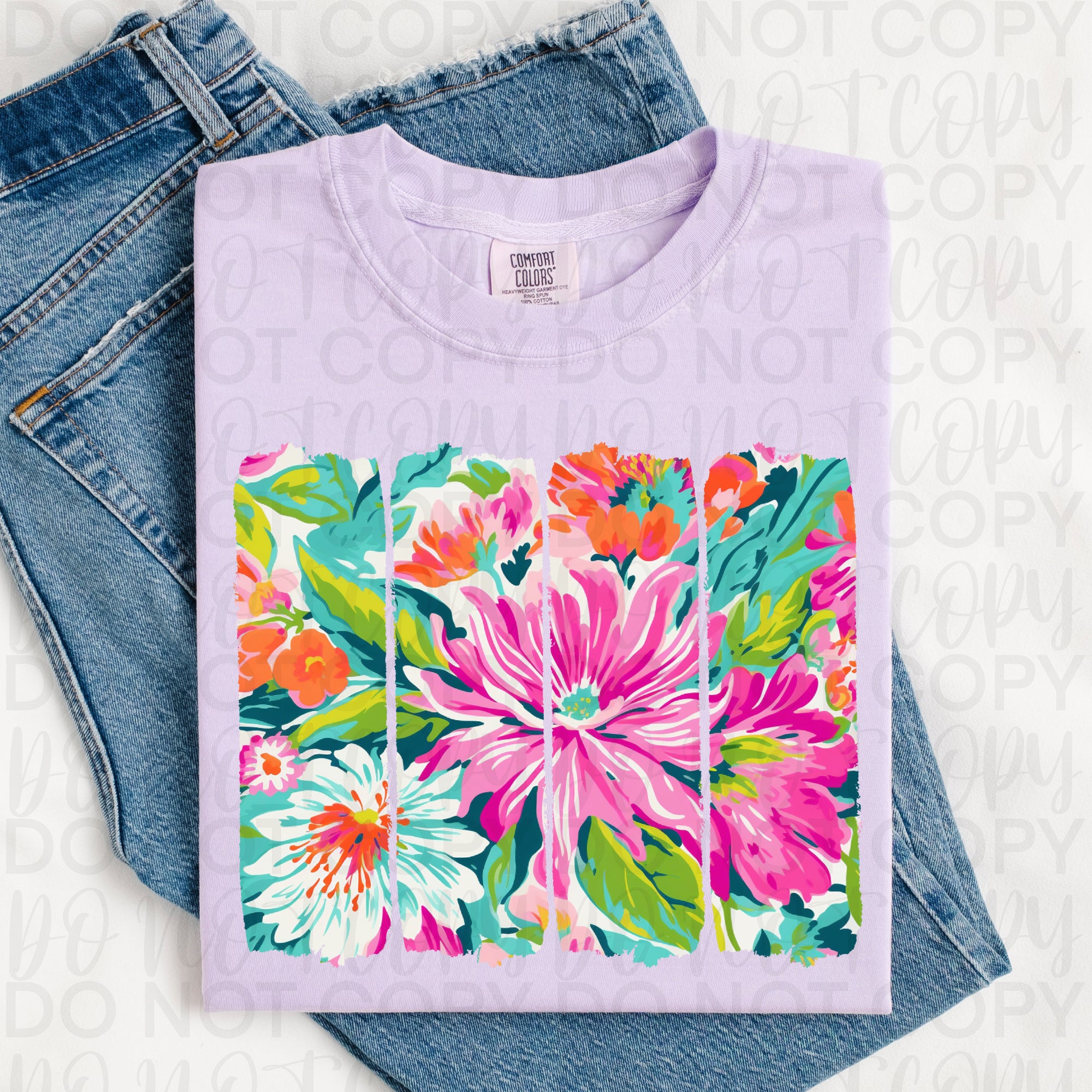 Colorful Floral Brushstrokes PNG