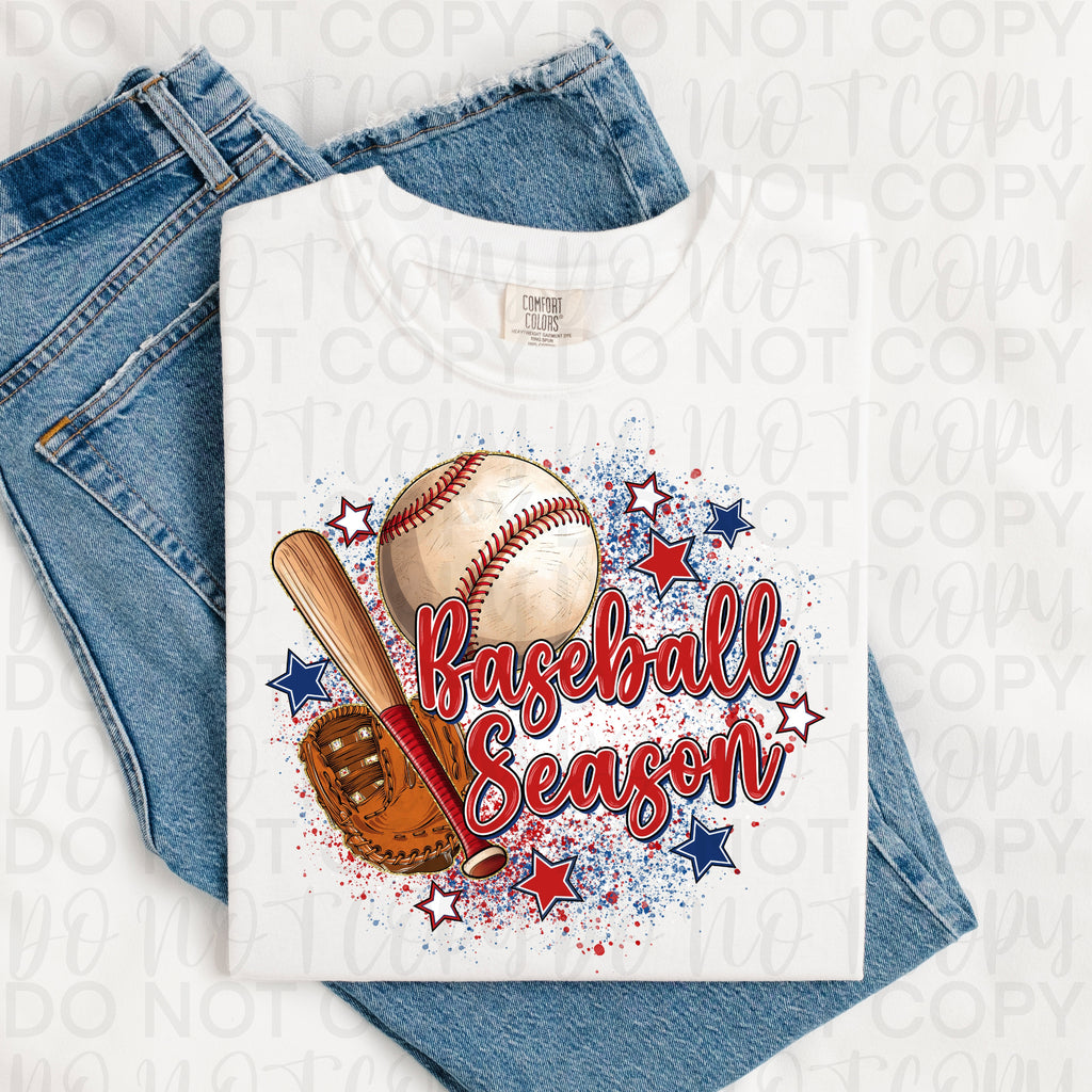 Baseball Season Splatter PNG