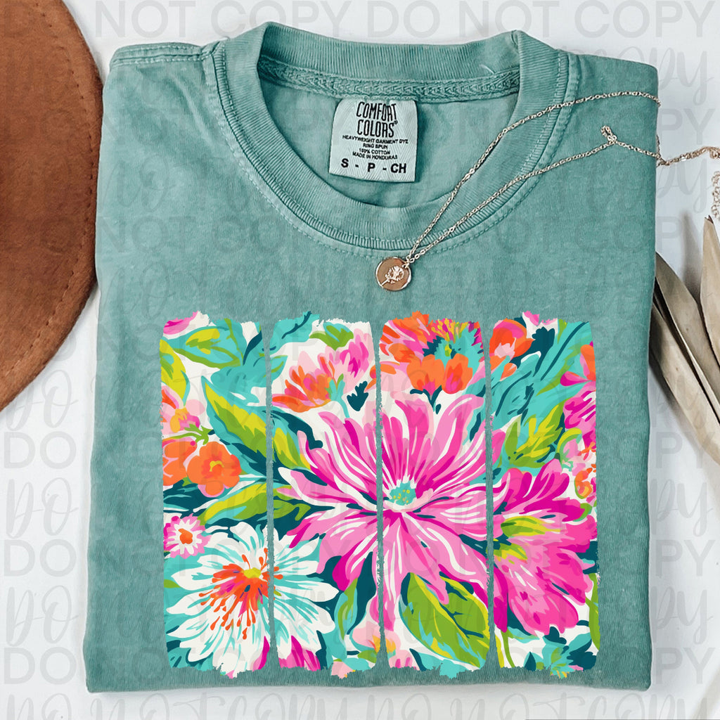 Colorful Floral Brushstrokes PNG