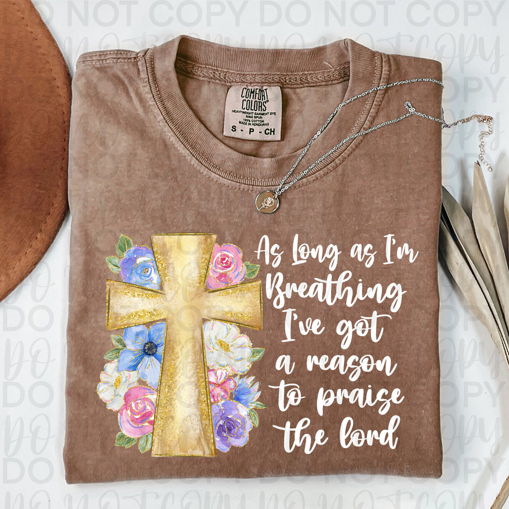 Praise the Lord Floral Christian PNG