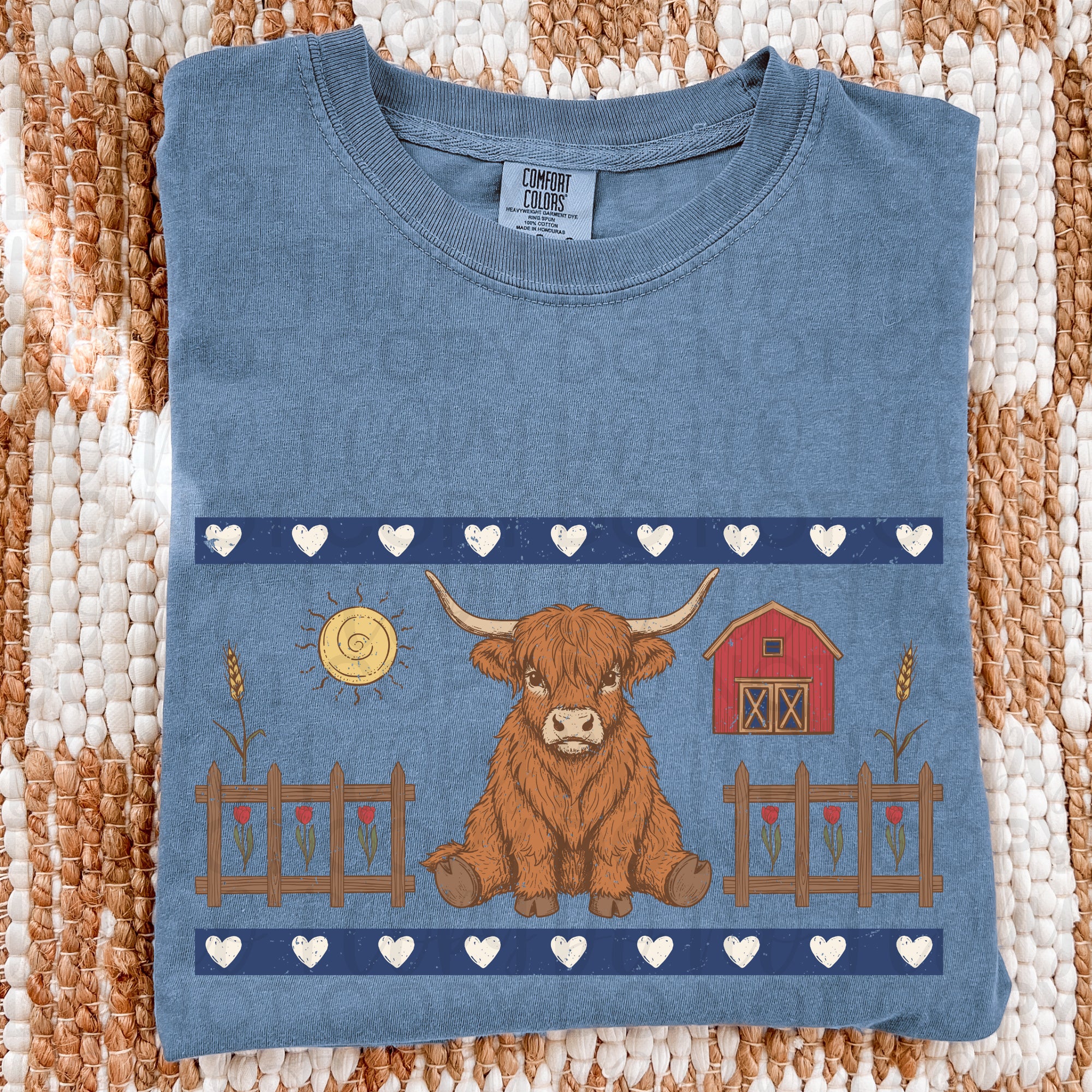 Vintage Highland Cow PNG