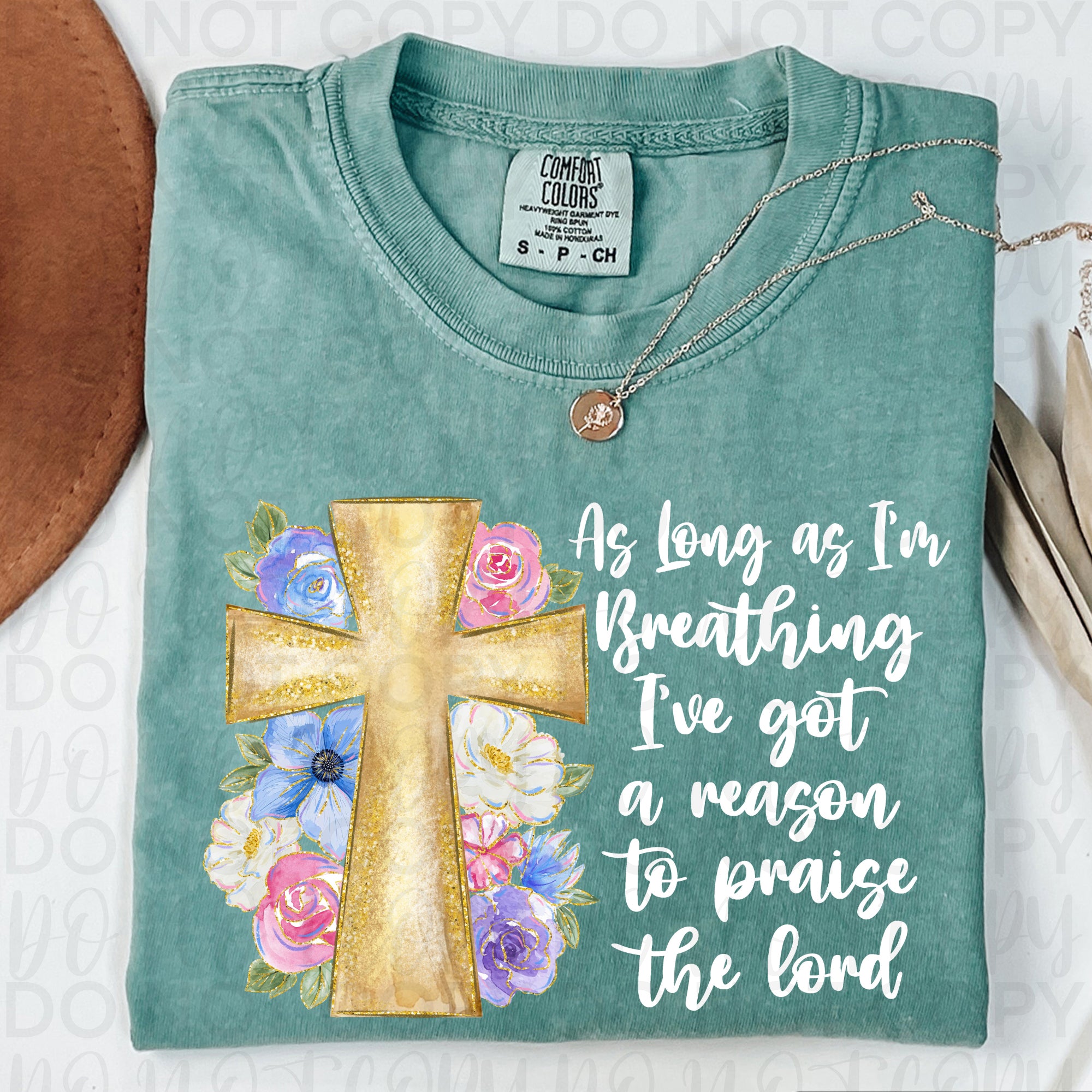 Praise the Lord Floral Christian PNG