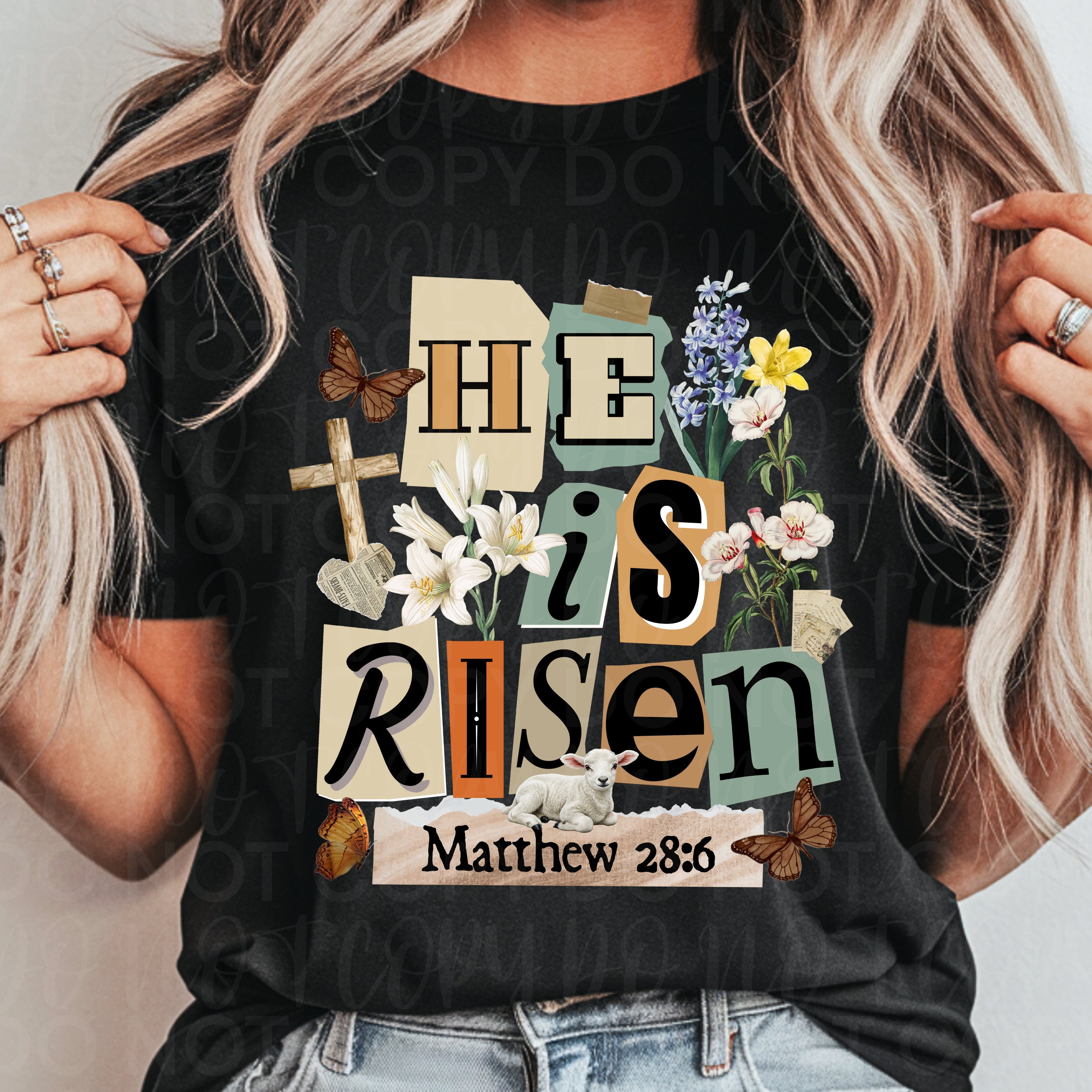 He is Risen Christian Easter PNG
