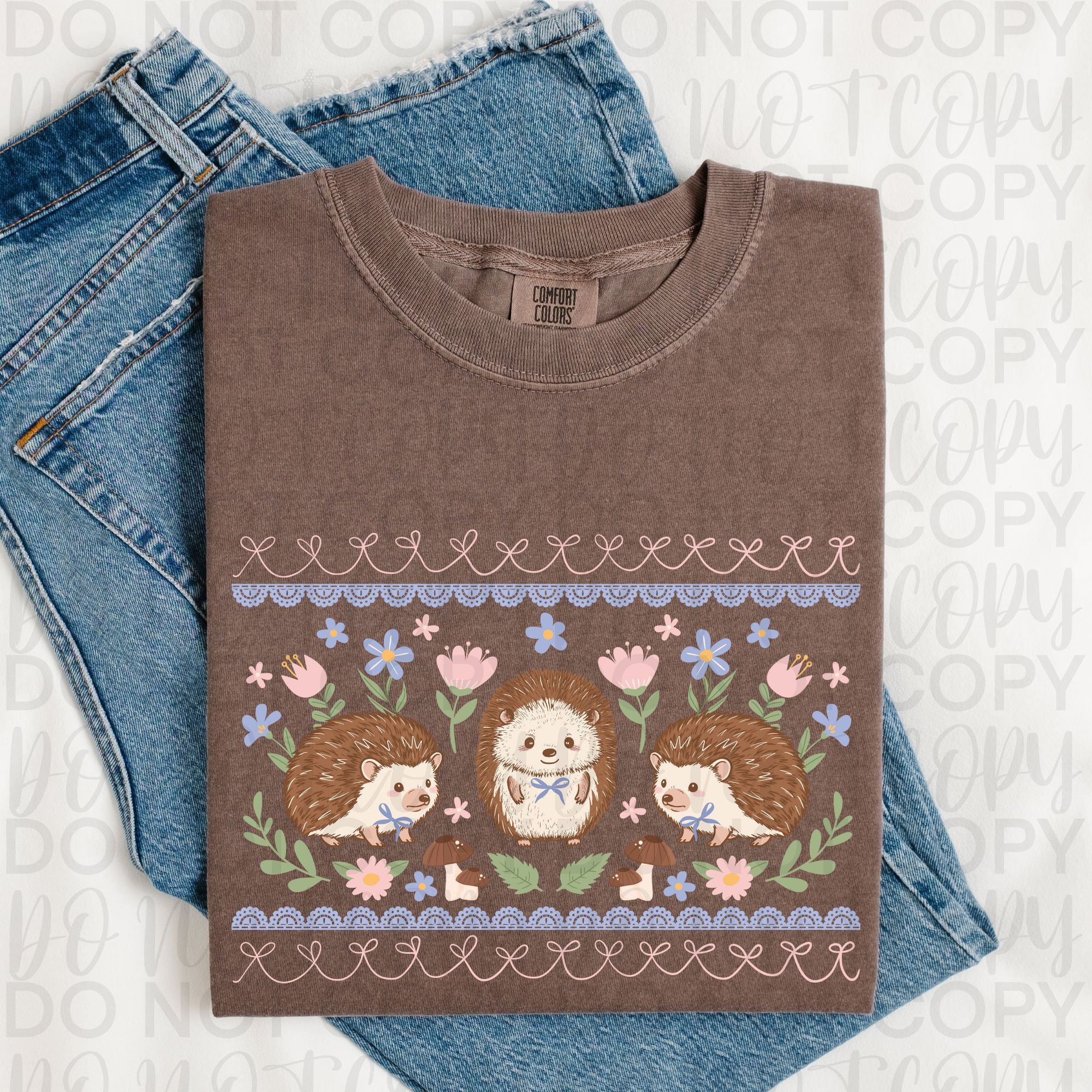 Floral Spring Hedgehog PNG