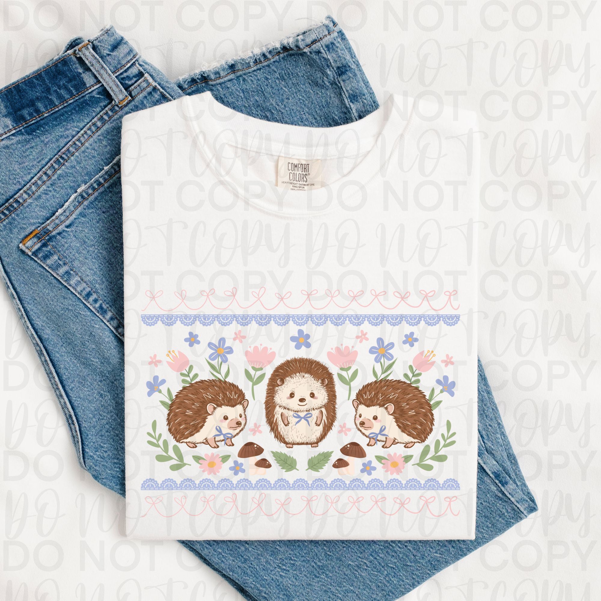 Floral Spring Hedgehog PNG