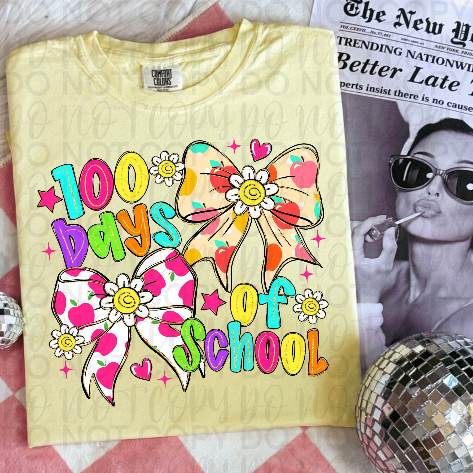 100 Days of School Coquette PNG