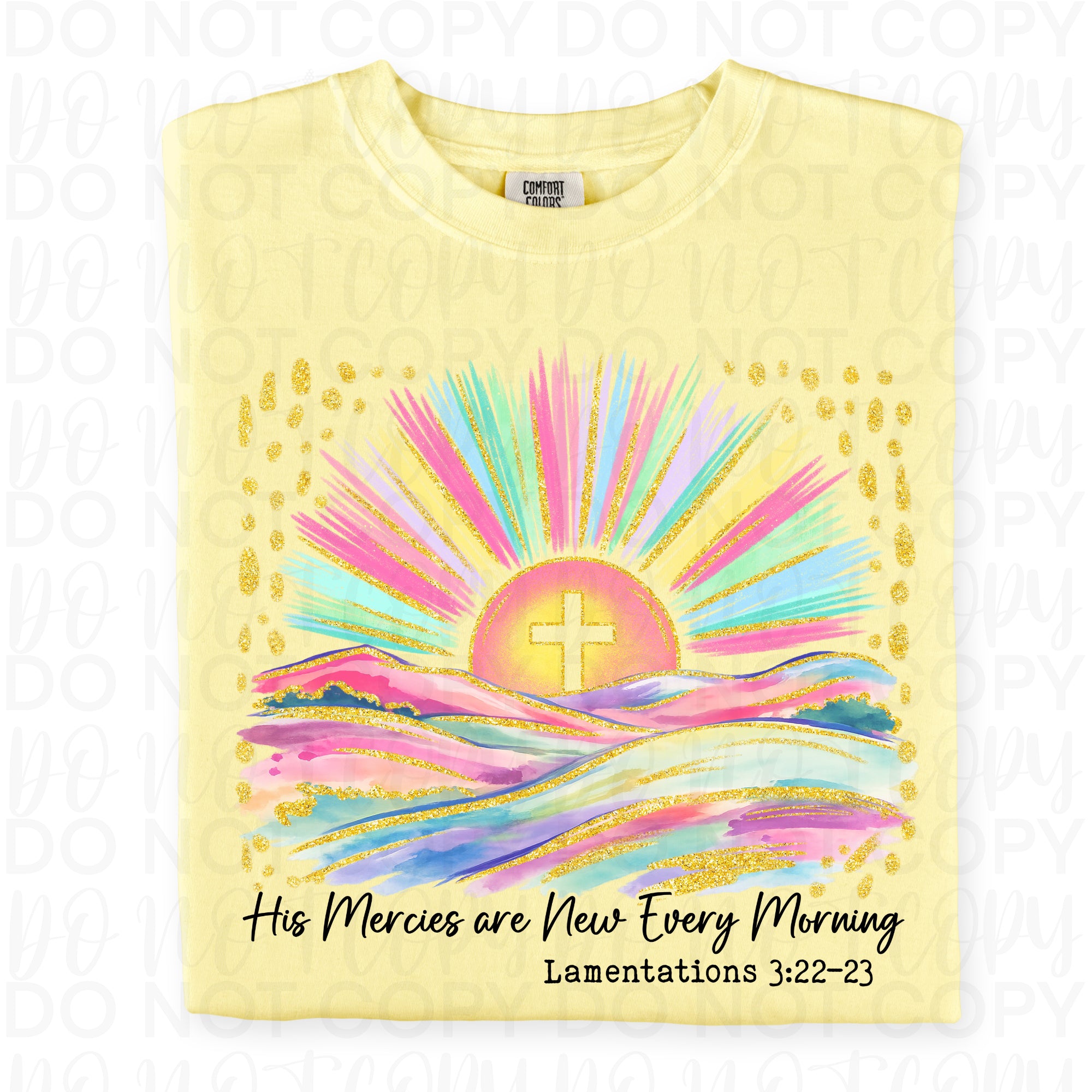 His Mercies are New Watercolor PNG