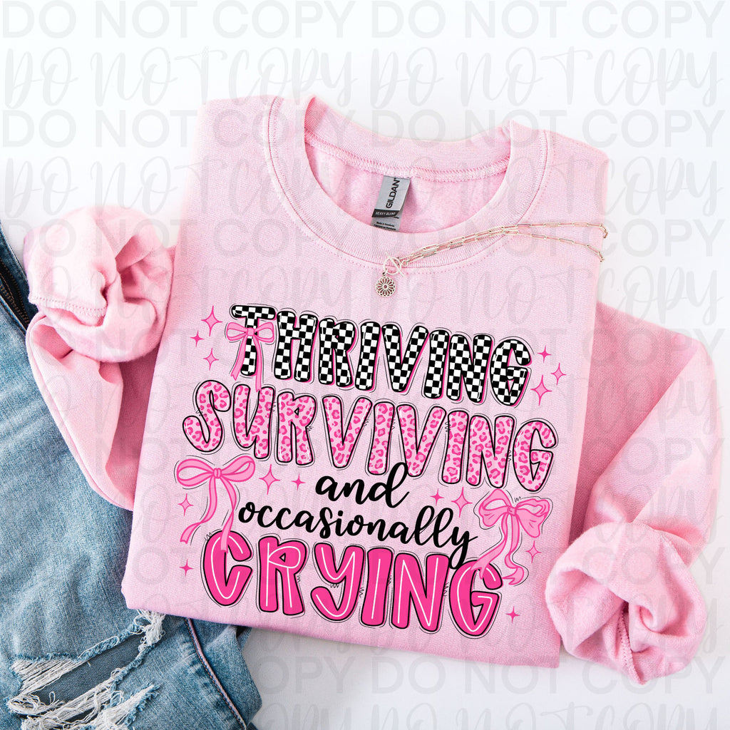Funny Thriving Surviving and Crying PNG