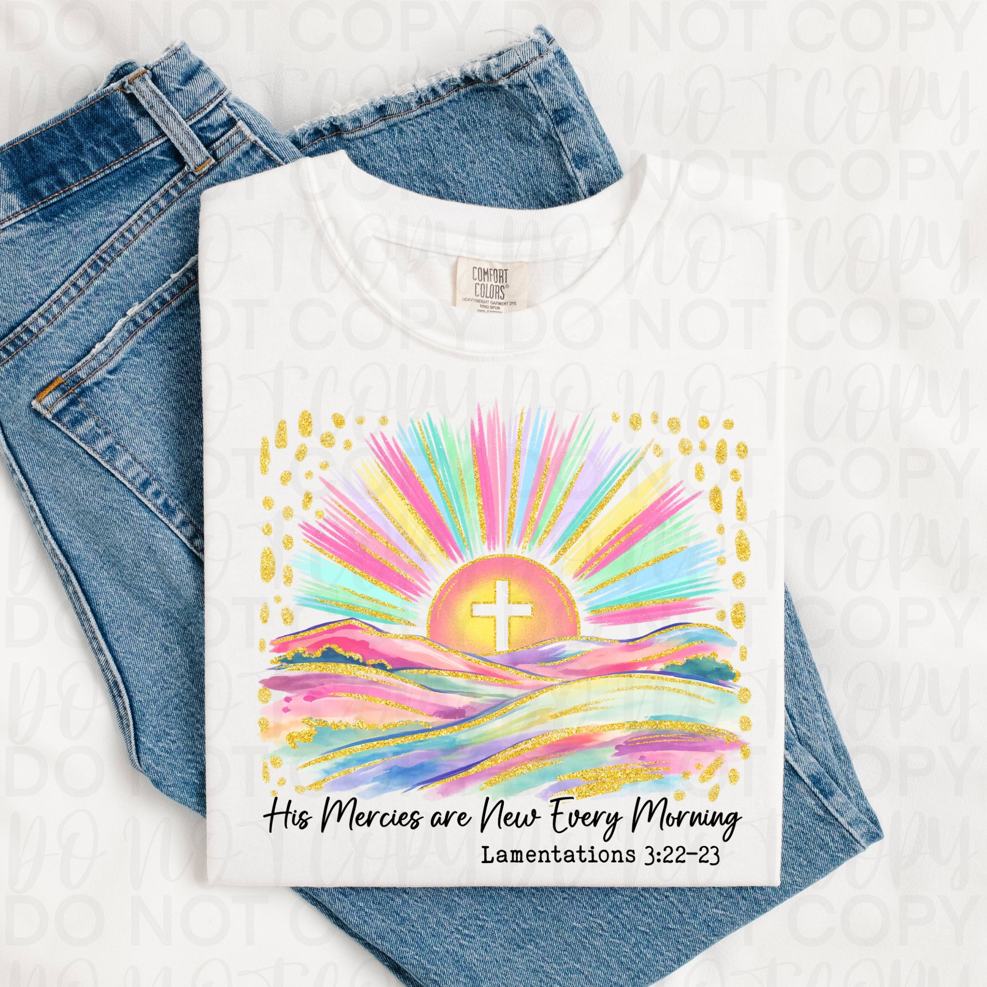His Mercies are New Watercolor PNG