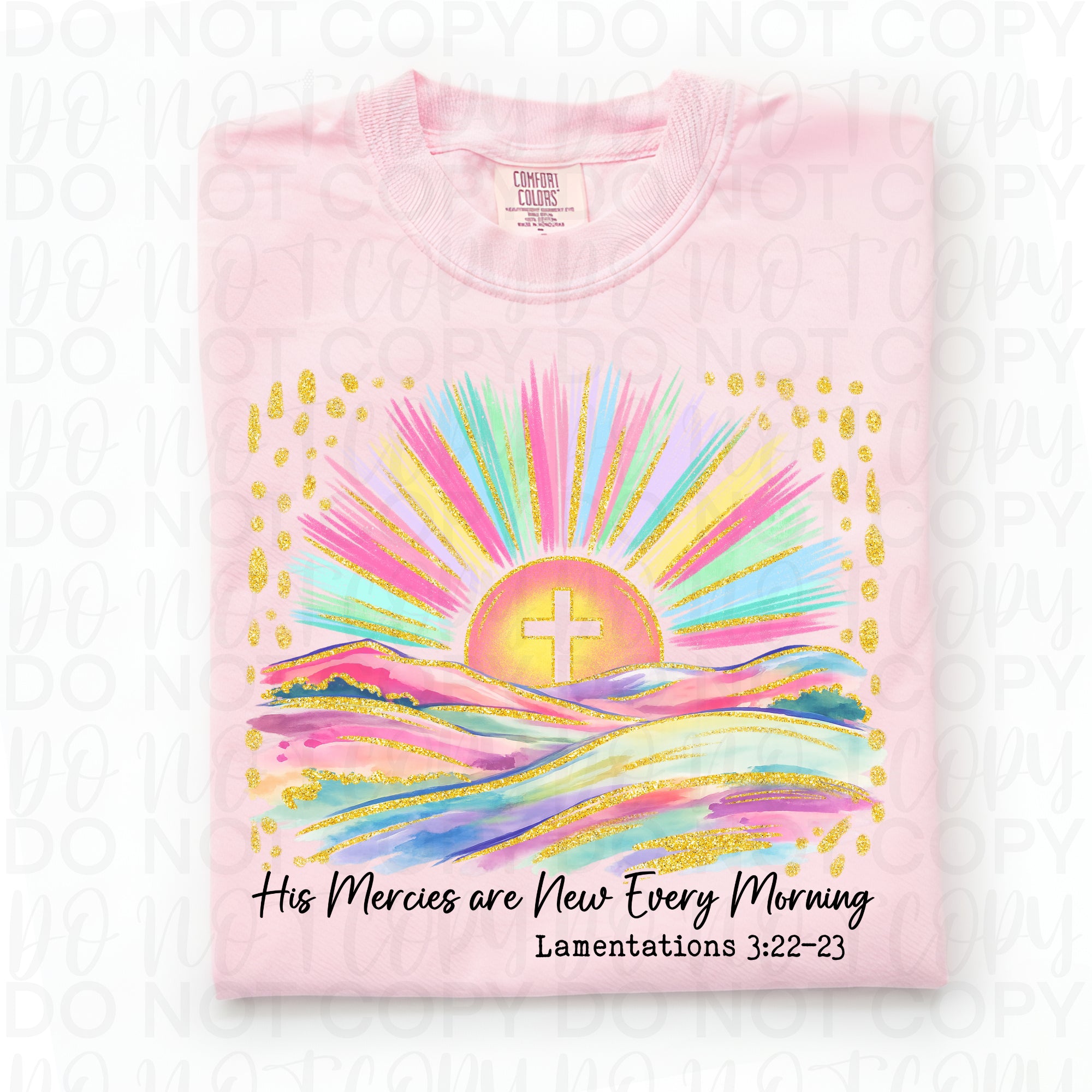 His Mercies are New Watercolor PNG