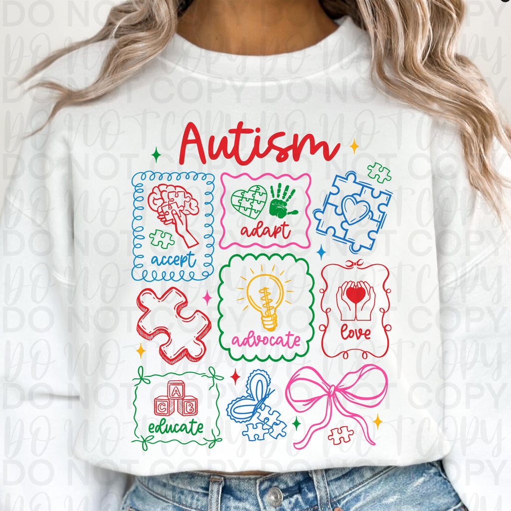 Autism Awareness Coquette PNG