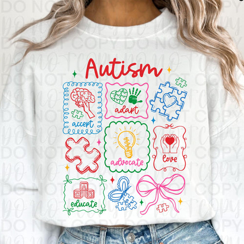 Autism Awareness Coquette PNG