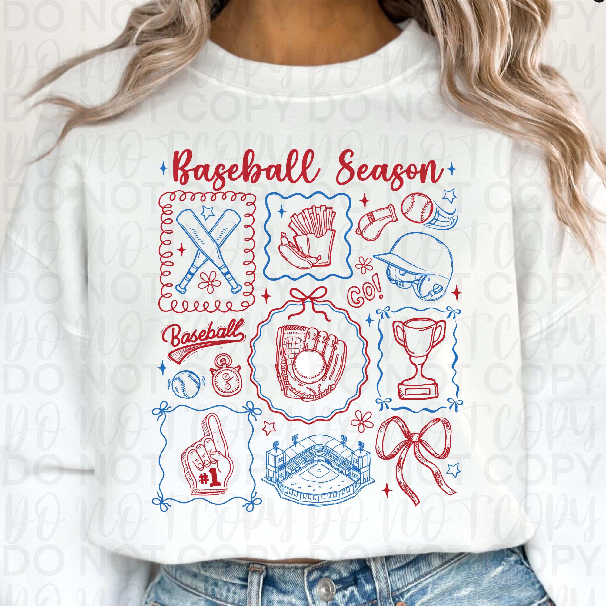 Baseball Season Doodles PNG