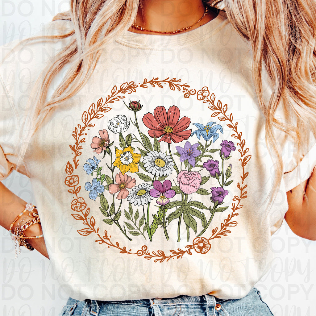 Vintage Wildflowers PNG
