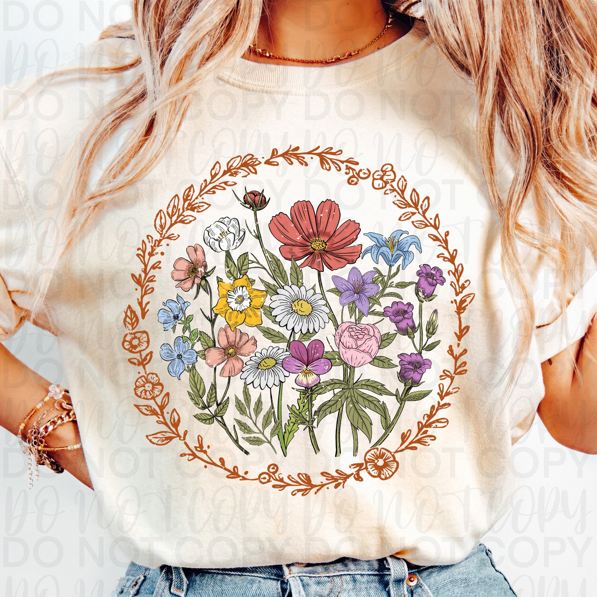 Vintage Wildflowers PNG