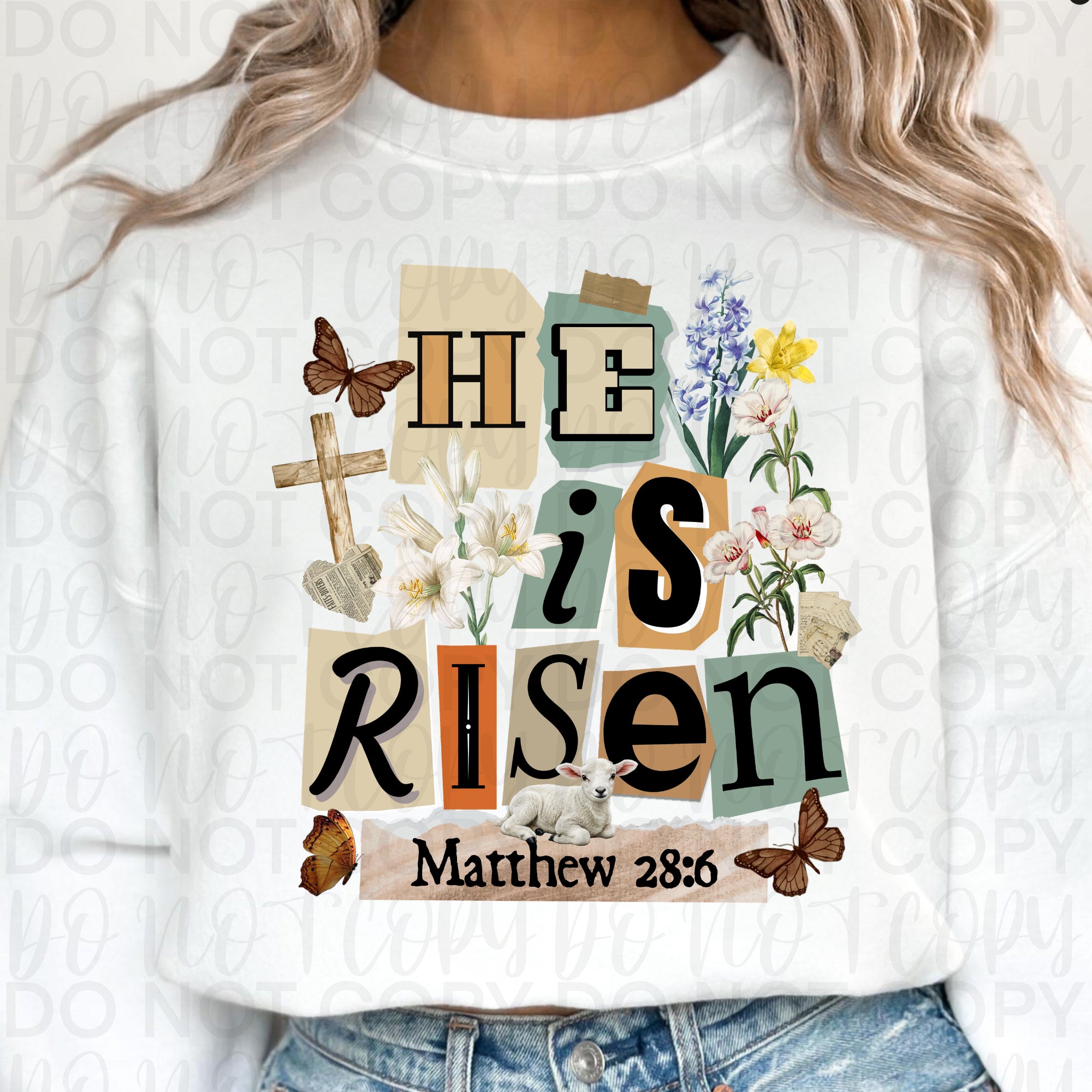 He is Risen Christian Easter PNG