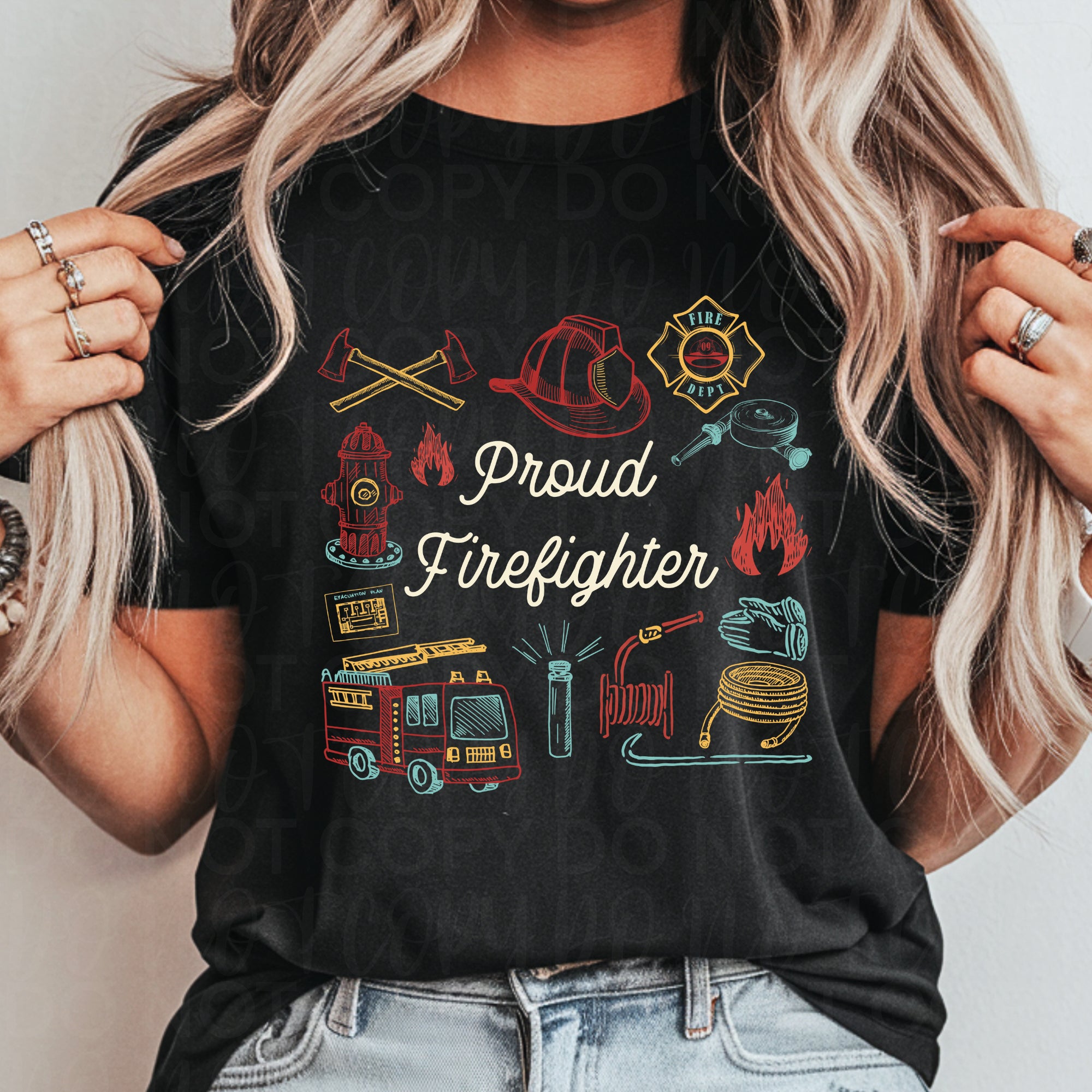 Proud Firefighter Wife Mom Sister Girlfriend PNG