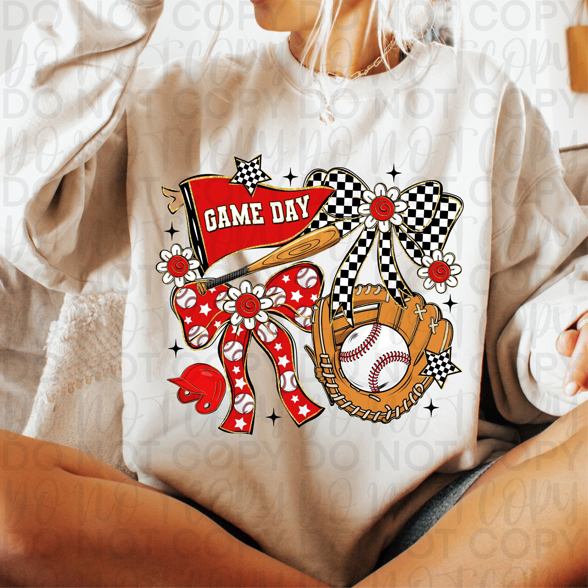 Game Day Baseball Coquette PNG