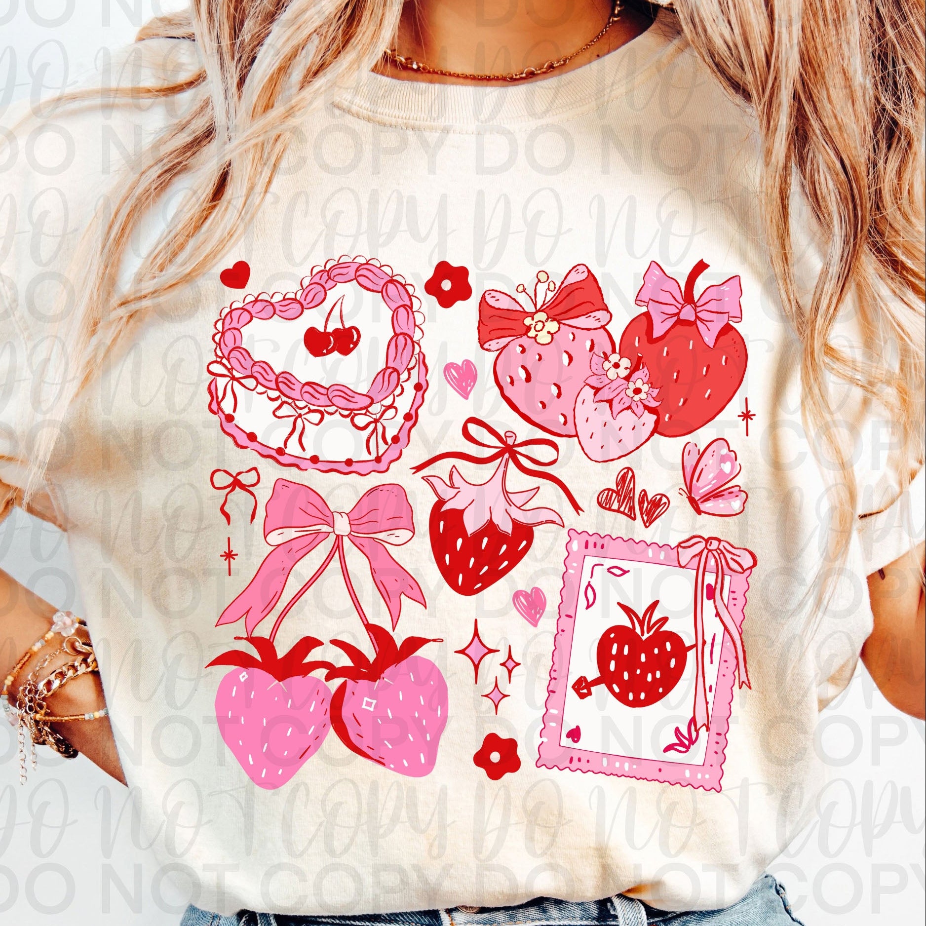 Preppy Strawberry Coquette PNG