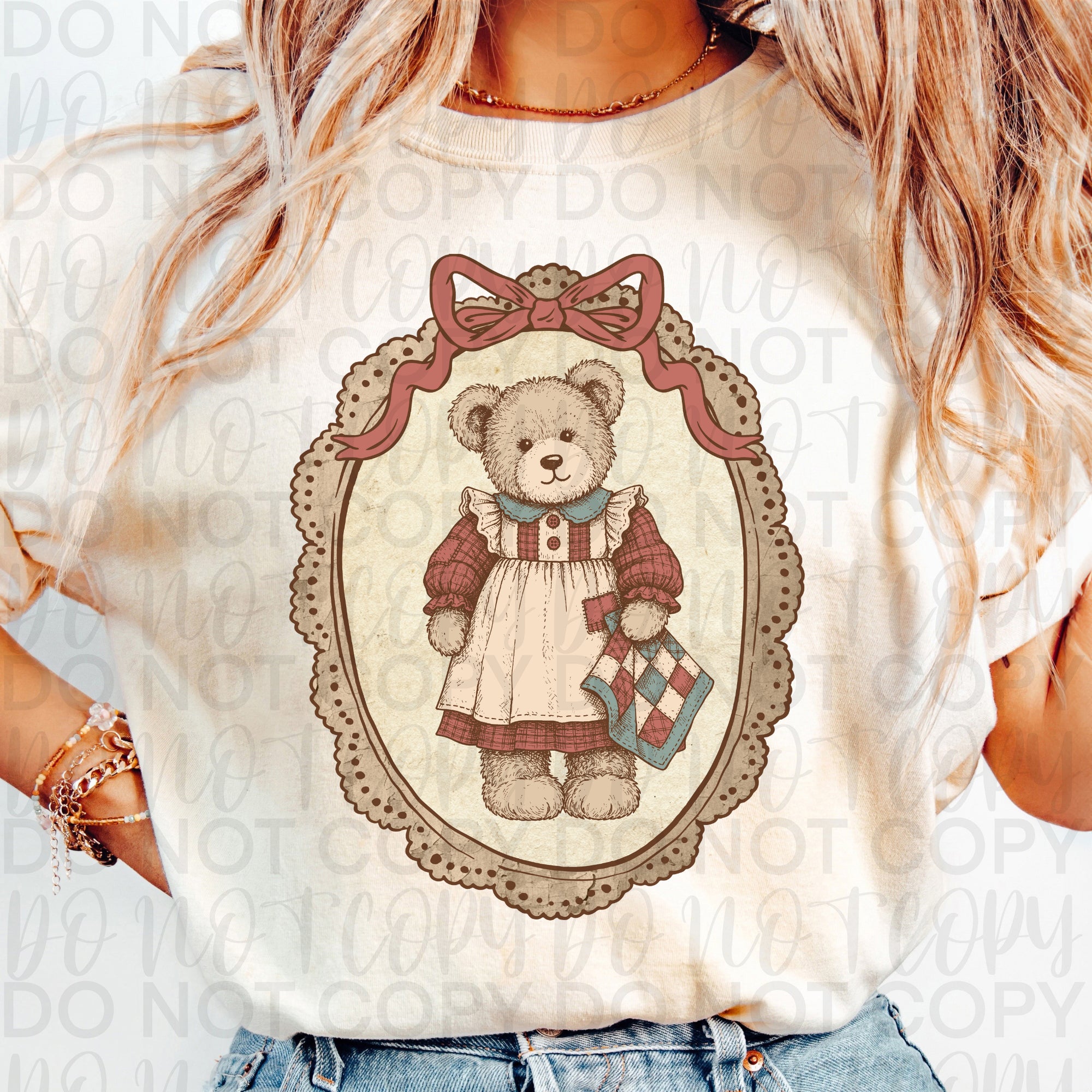 Vintage Teddy Bear Frame PNG