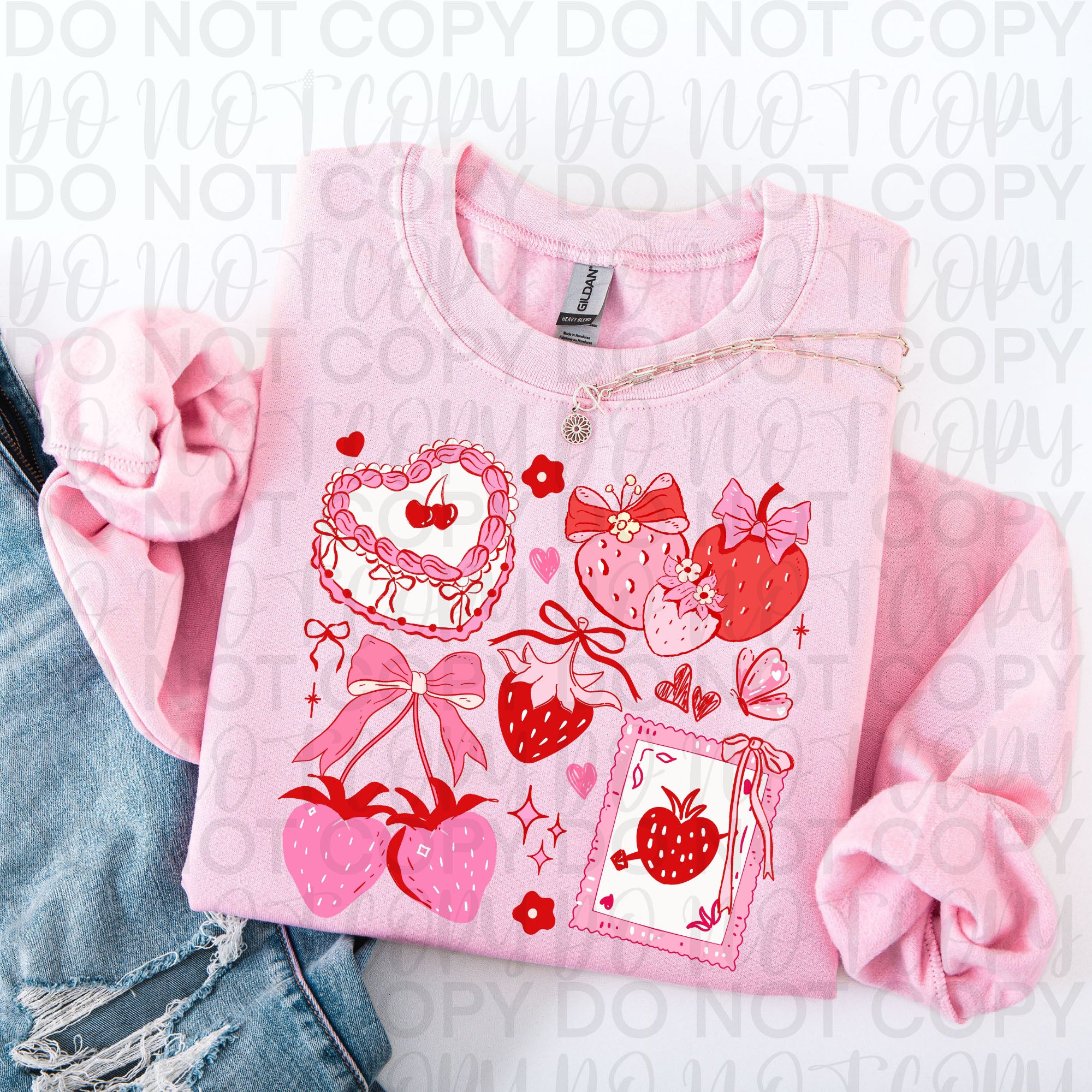 Preppy Strawberry Coquette PNG