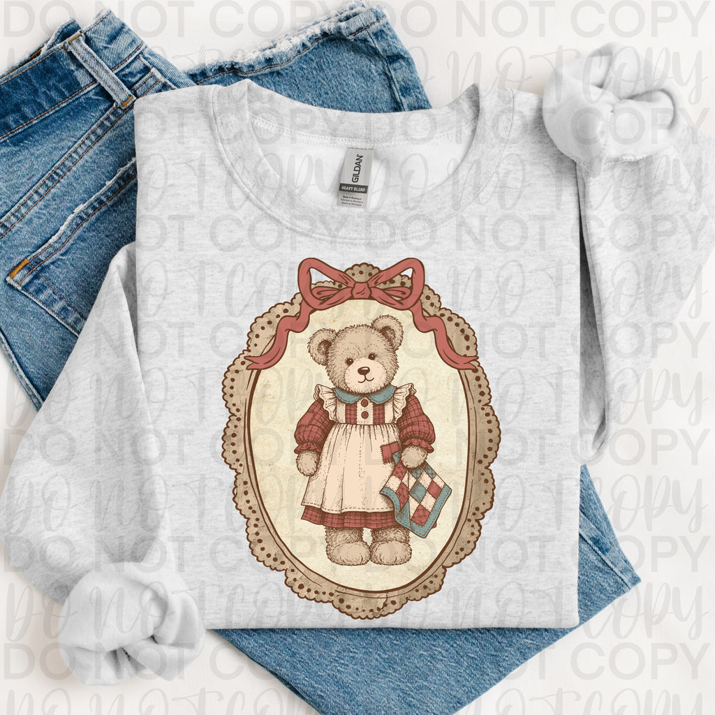 Vintage Teddy Bear Frame PNG