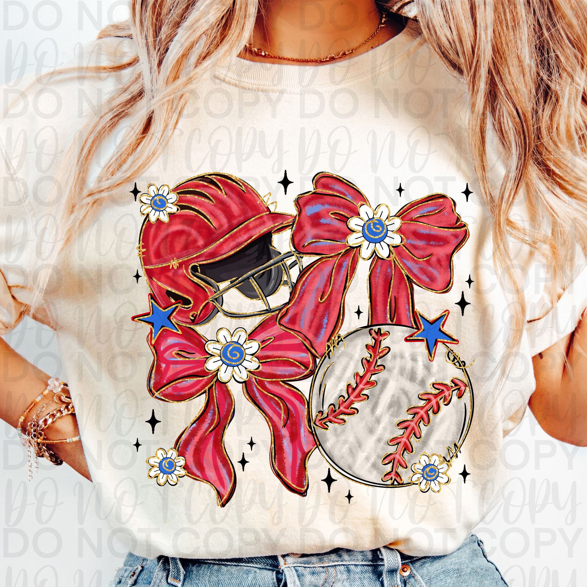 Brushstroke Baseball Coquette PNG