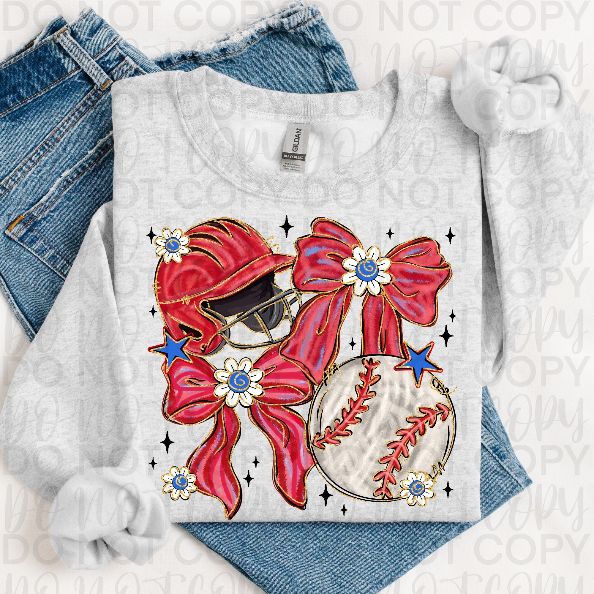 Brushstroke Baseball Coquette PNG