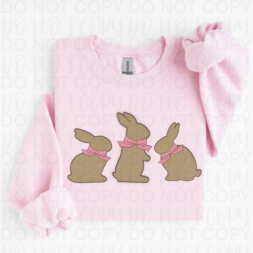 Burlap Easter Bunnies PNG