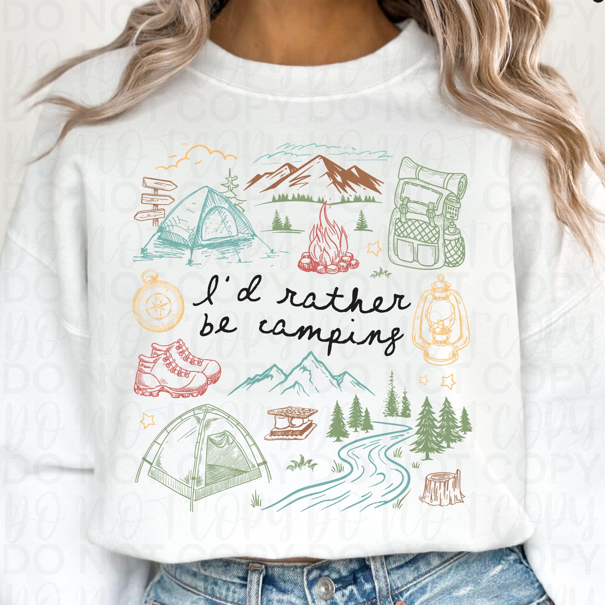 I'd Rather Be Camping PNG