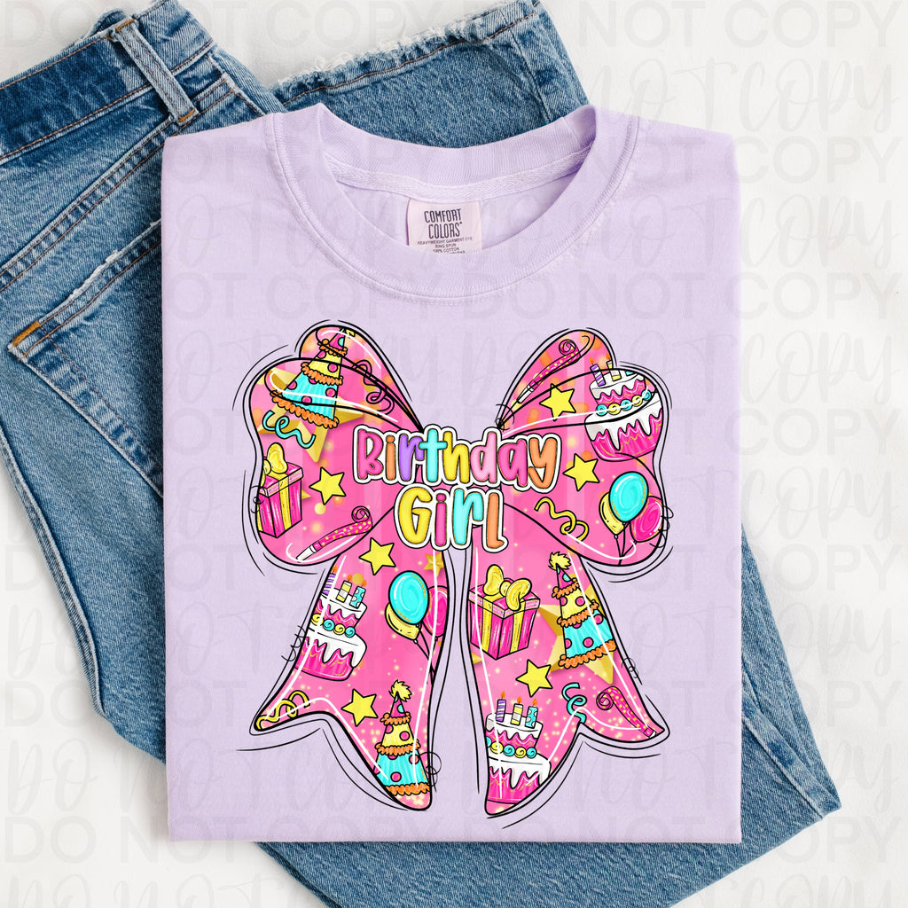 Birthday Girl Coquette Bow PNG