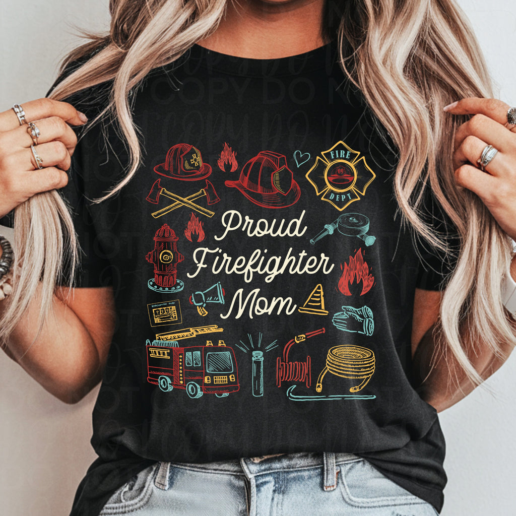 Proud Firefighter Wife Mom Sister Girlfriend PNG
