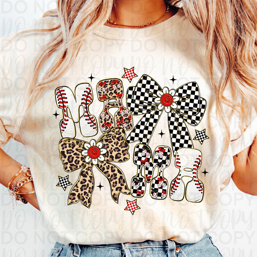 Baseball Mama Coquette PNG