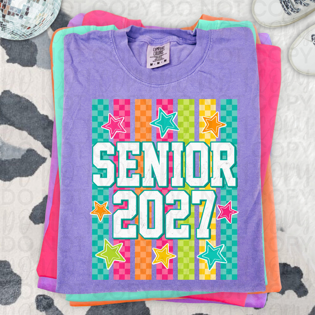 Preppy Striped Senior 2027 PNG