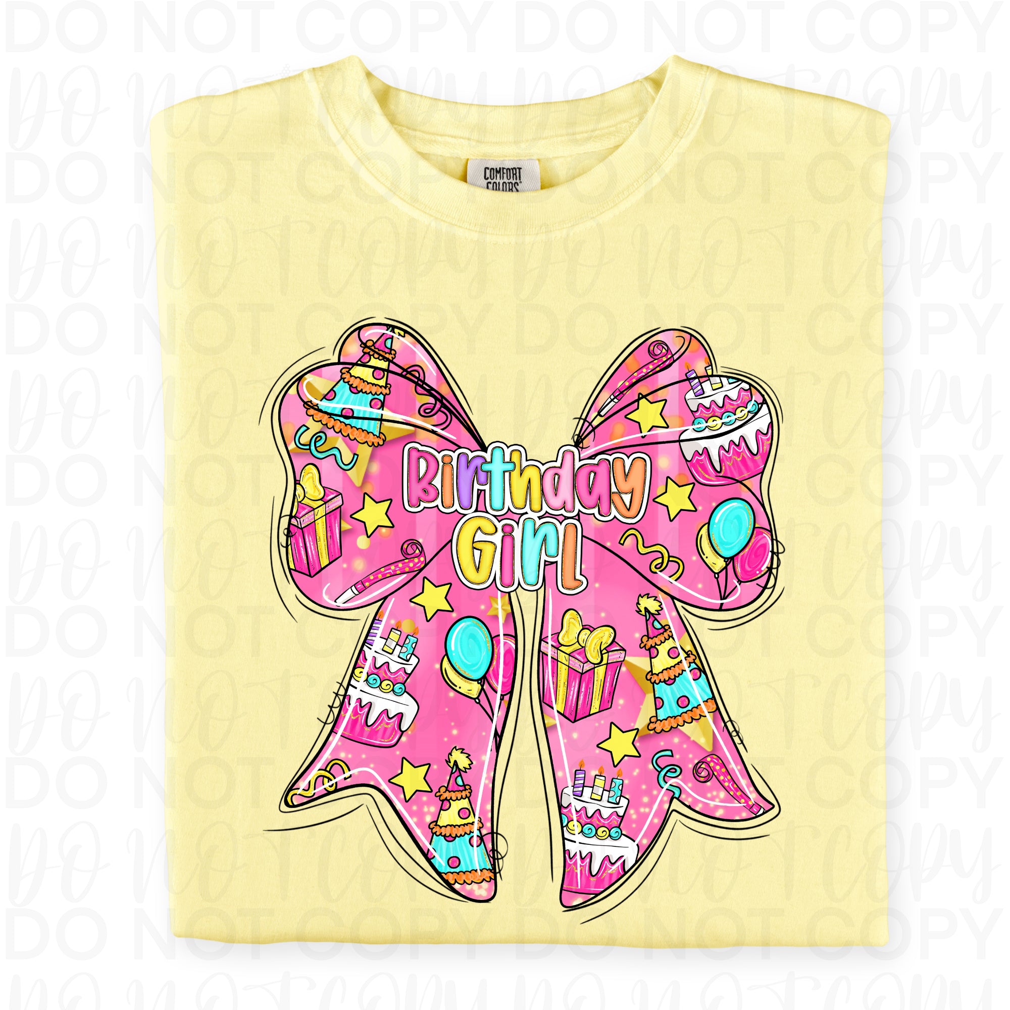 Birthday Girl Coquette Bow PNG