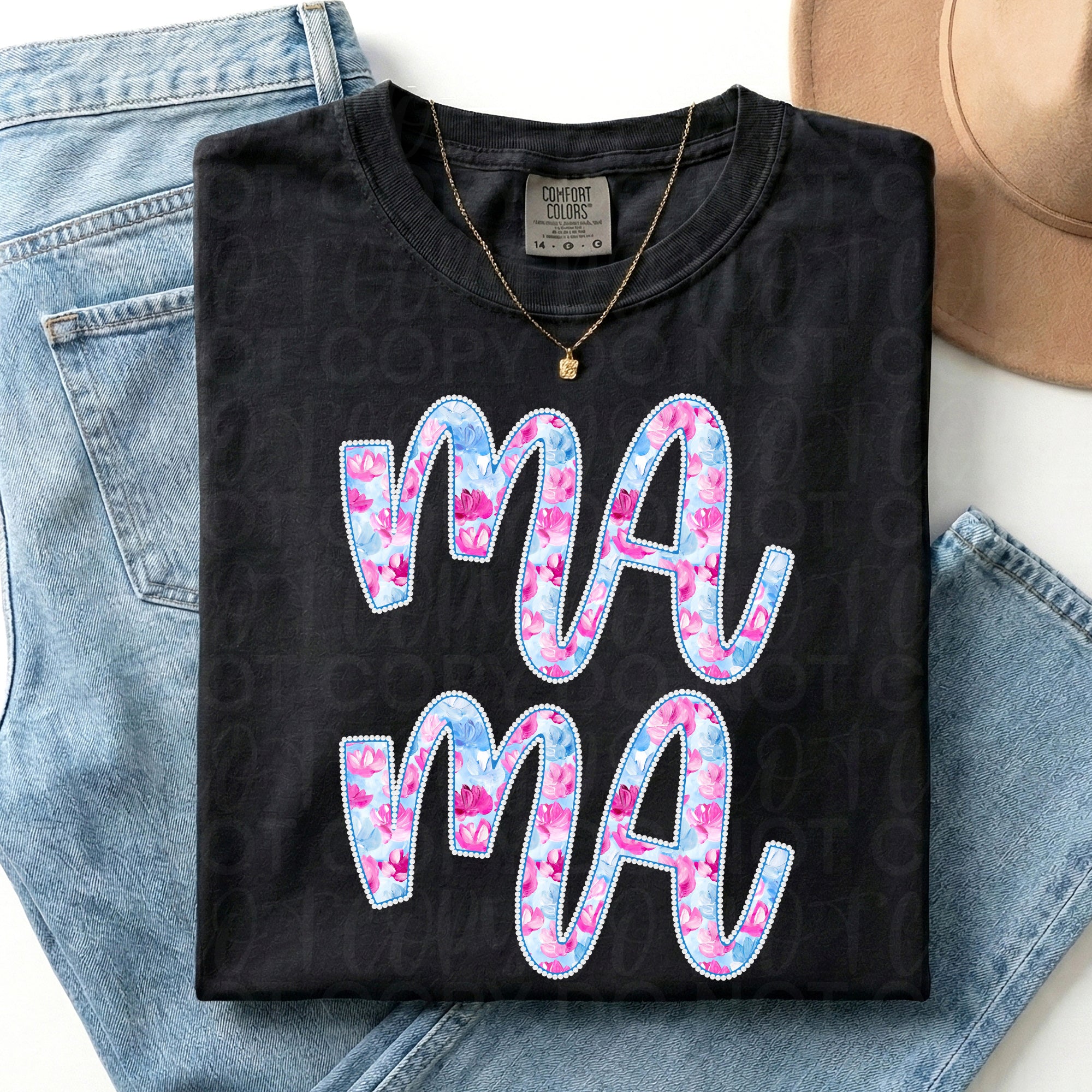 Floral Pearl Mama PNG