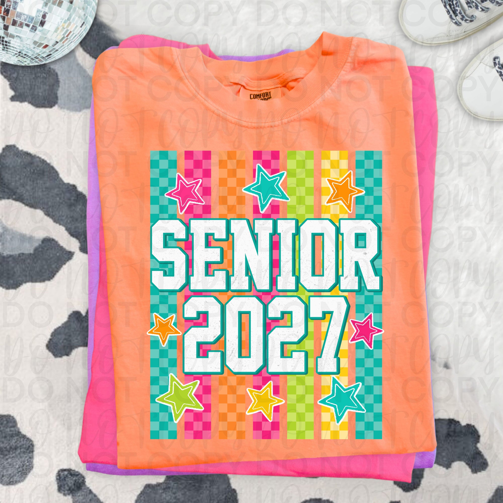 Preppy Striped Senior 2027 PNG