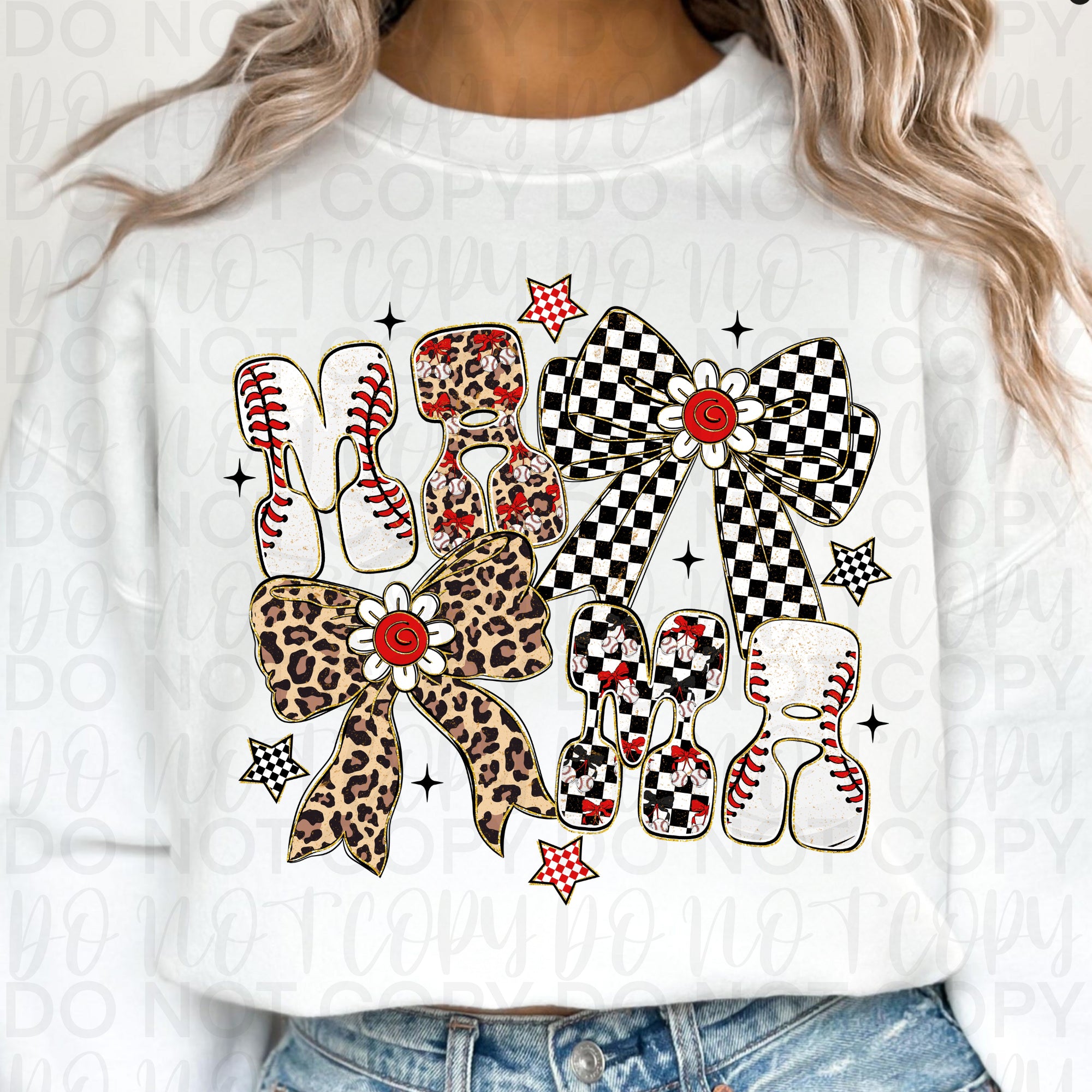 Baseball Mama Coquette PNG