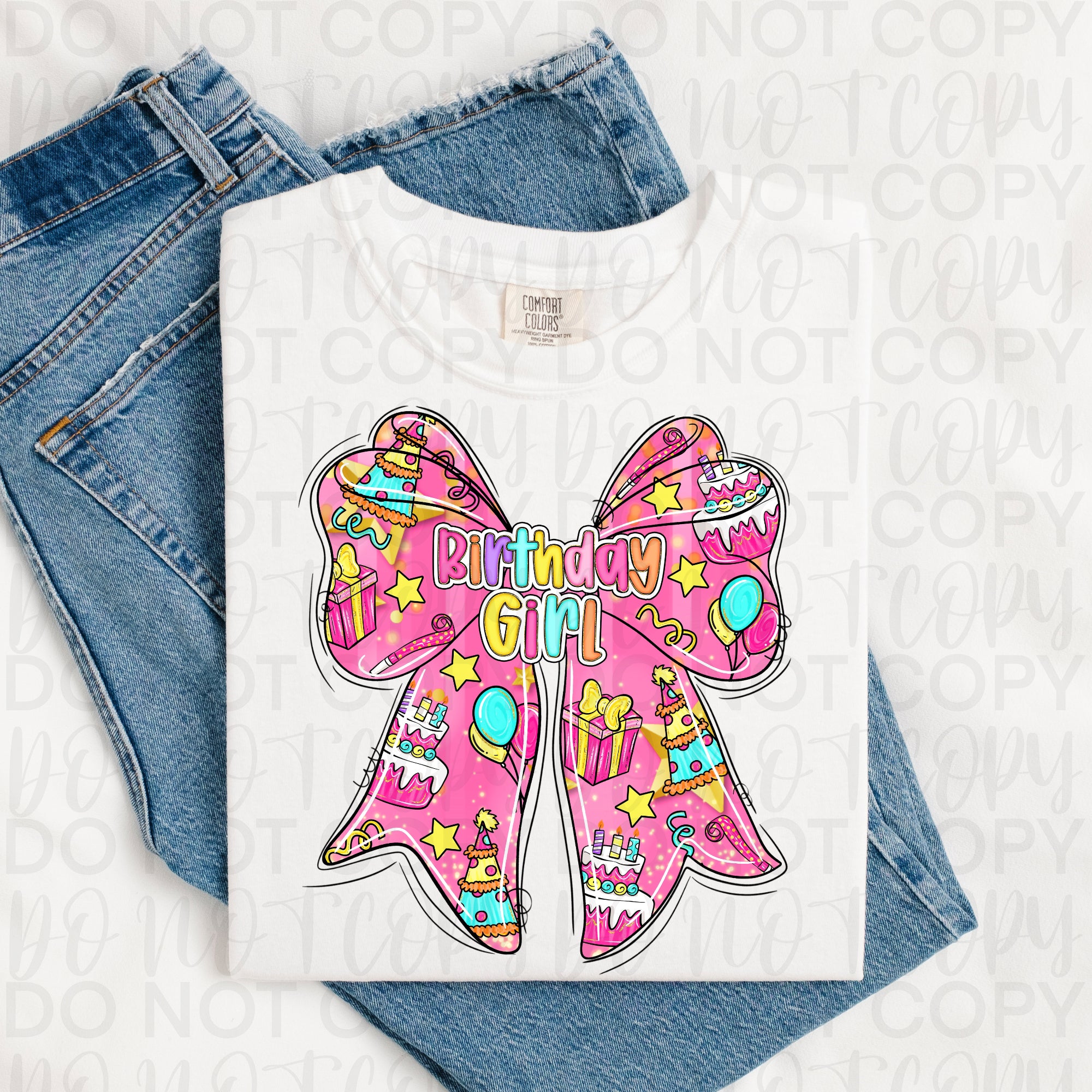 Birthday Girl Coquette Bow PNG