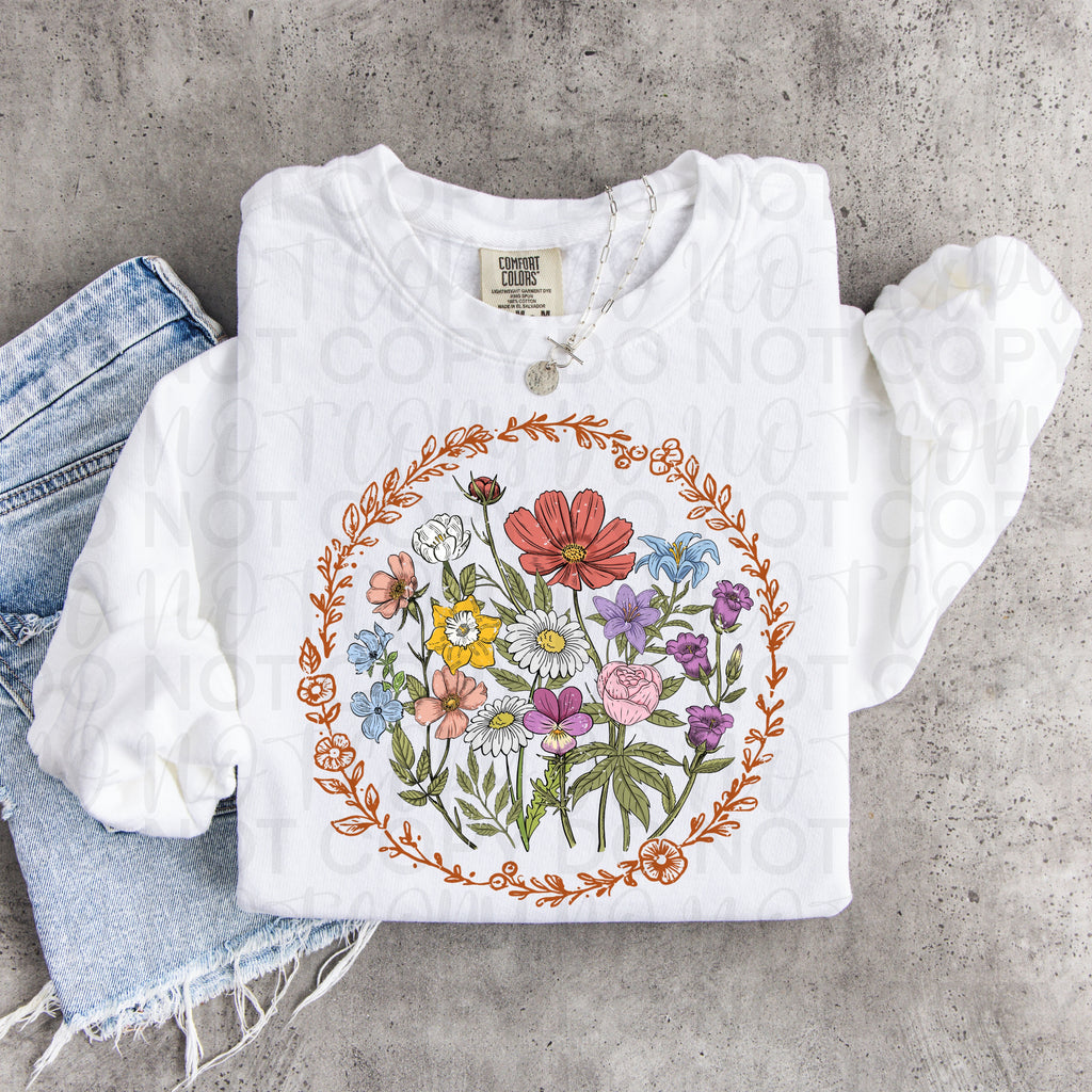 Vintage Wildflowers PNG