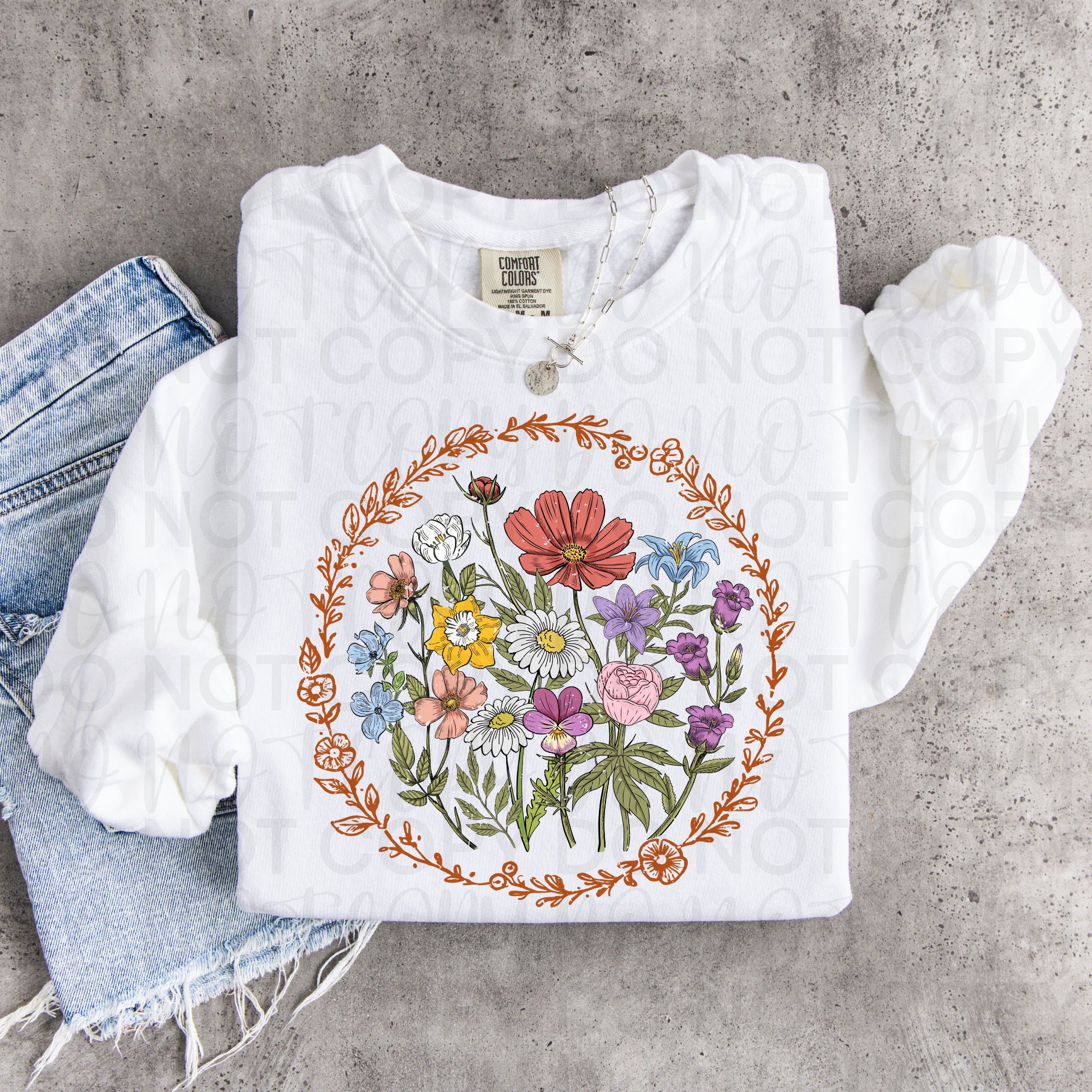 Vintage Wildflowers PNG