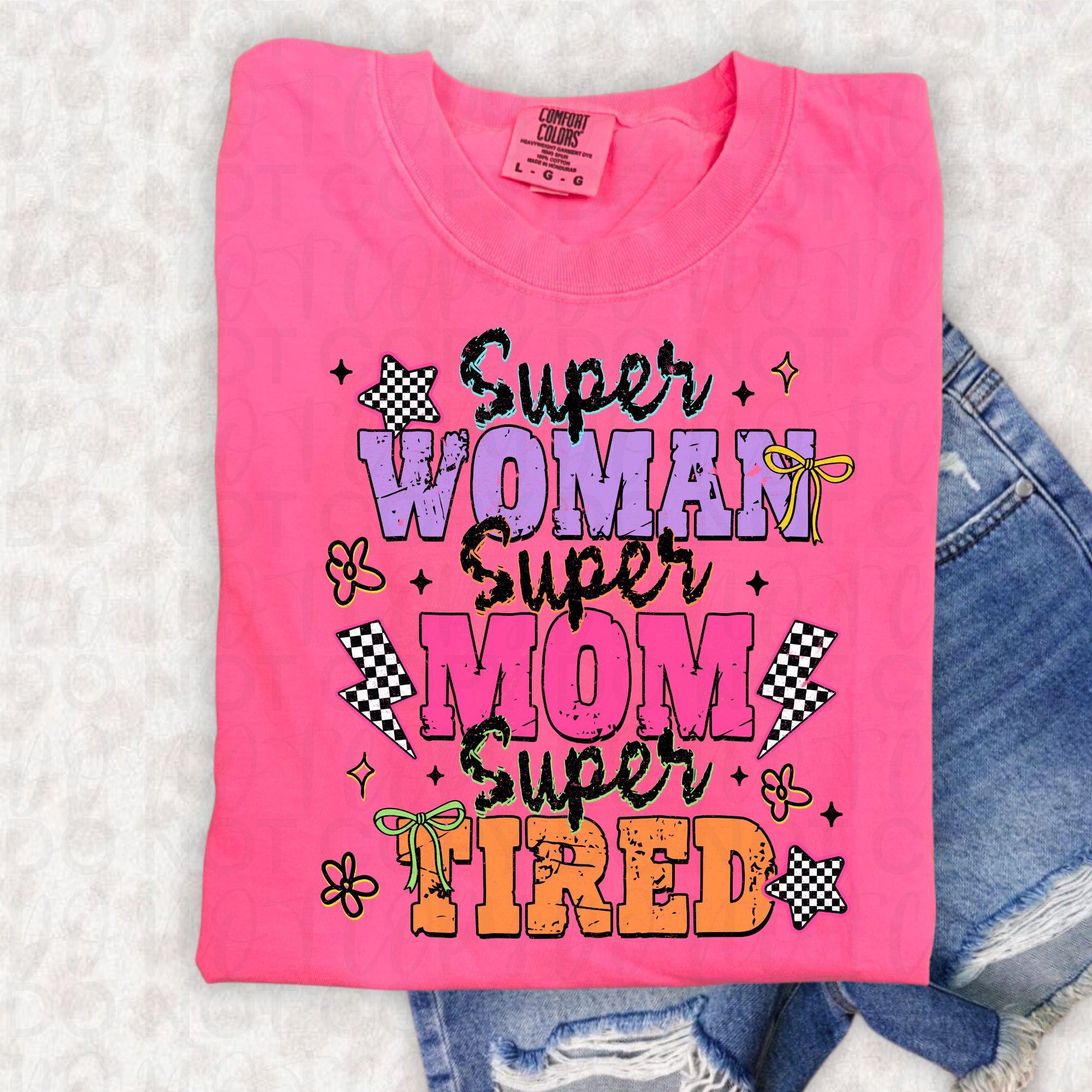 Super Mom Super Tired PNG