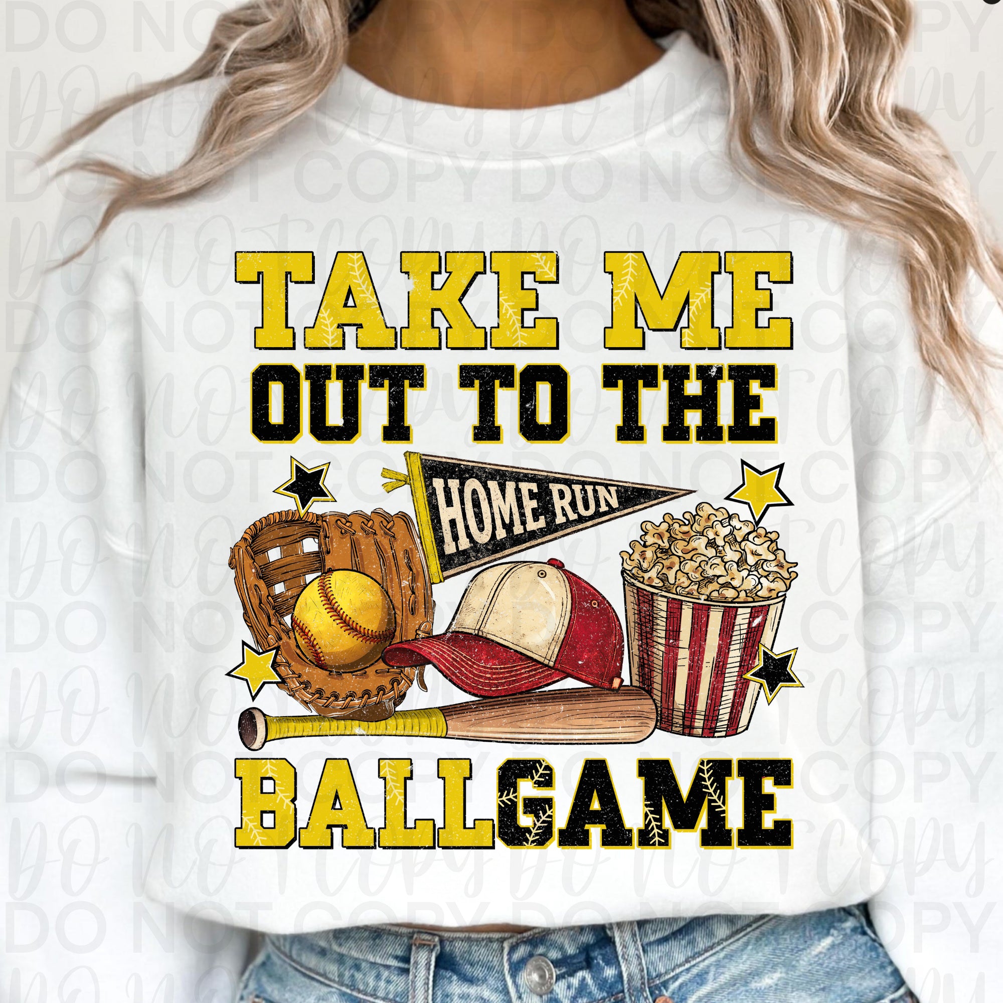 Take Me Out to the Ballgame Softball PNG