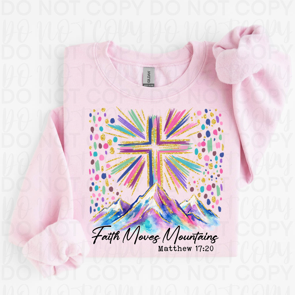 Faith Moves Mountains Watercolor PNG