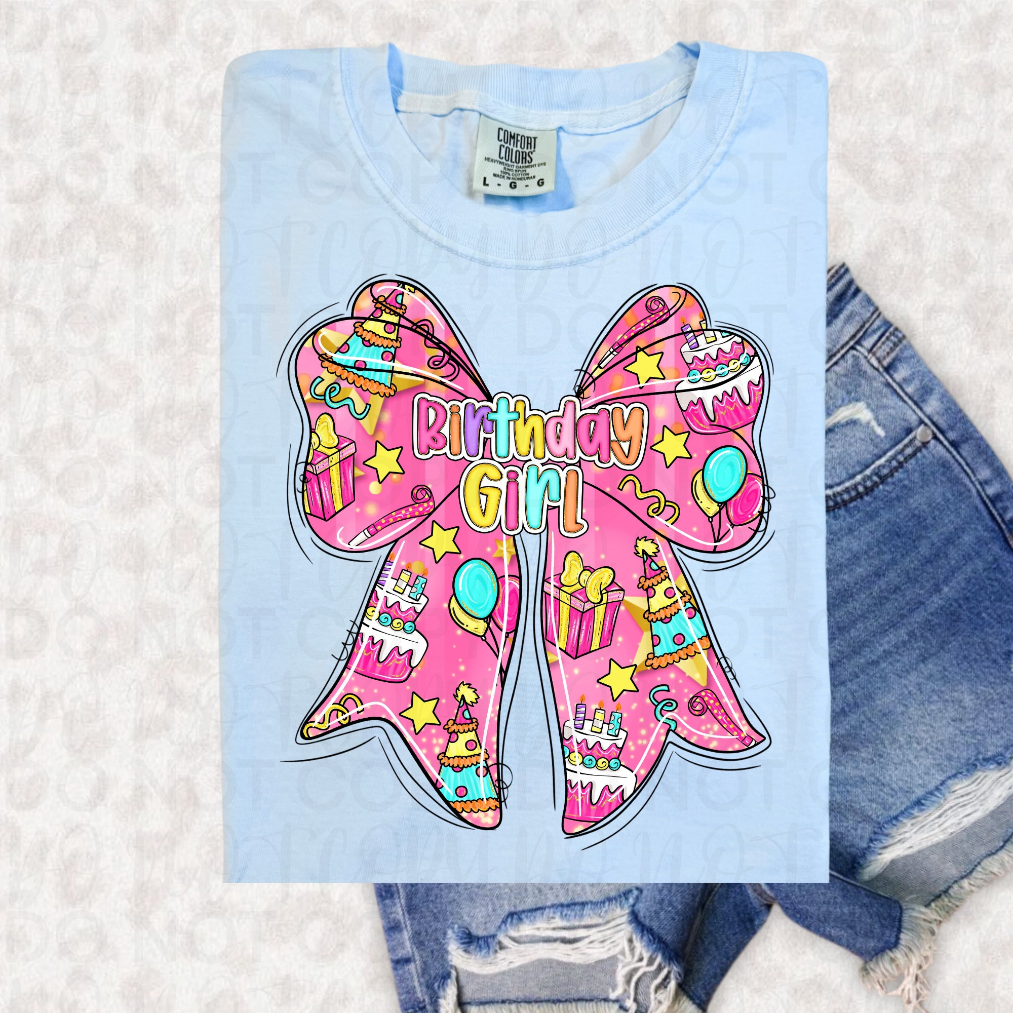 Birthday Girl Coquette Bow PNG