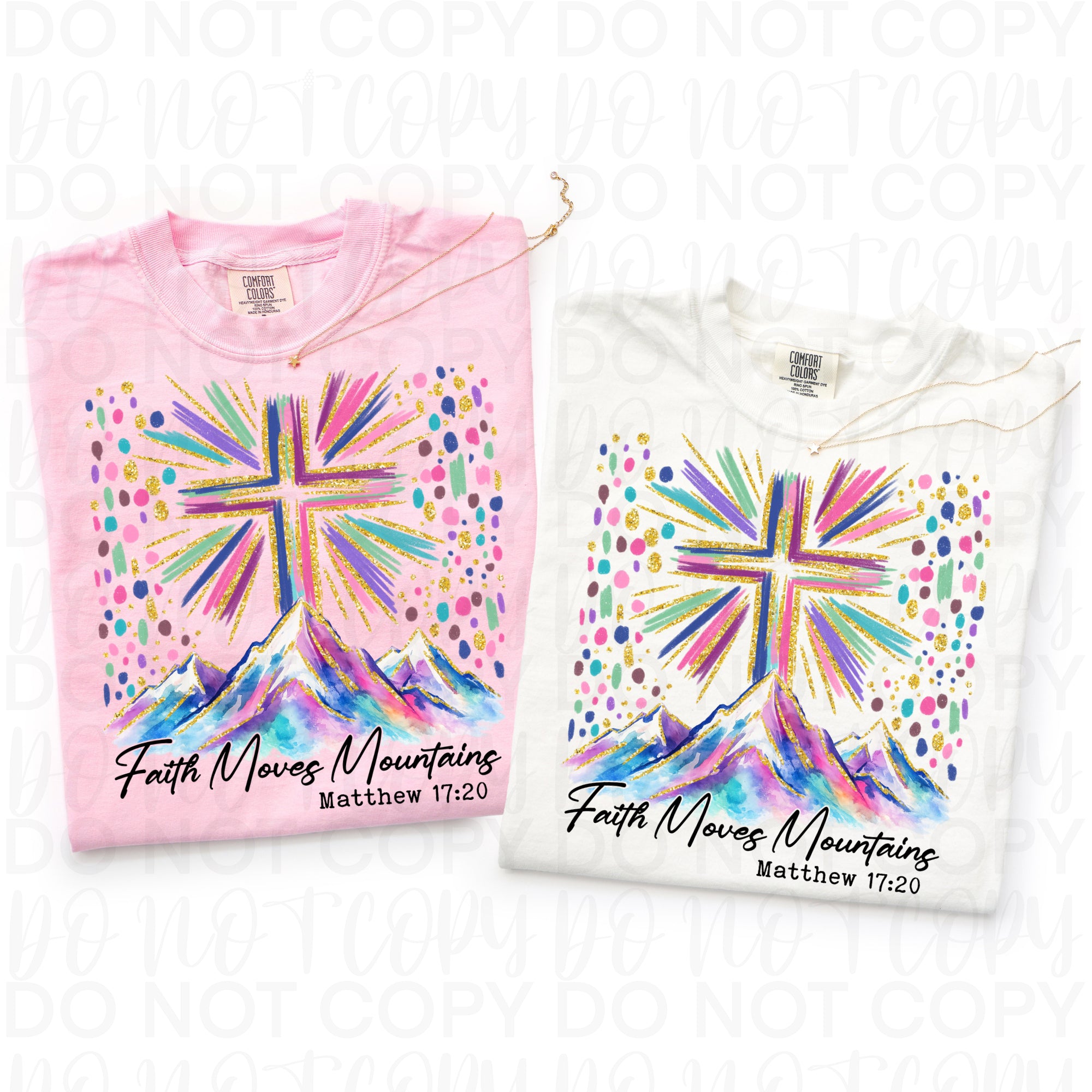 Faith Moves Mountains Watercolor PNG