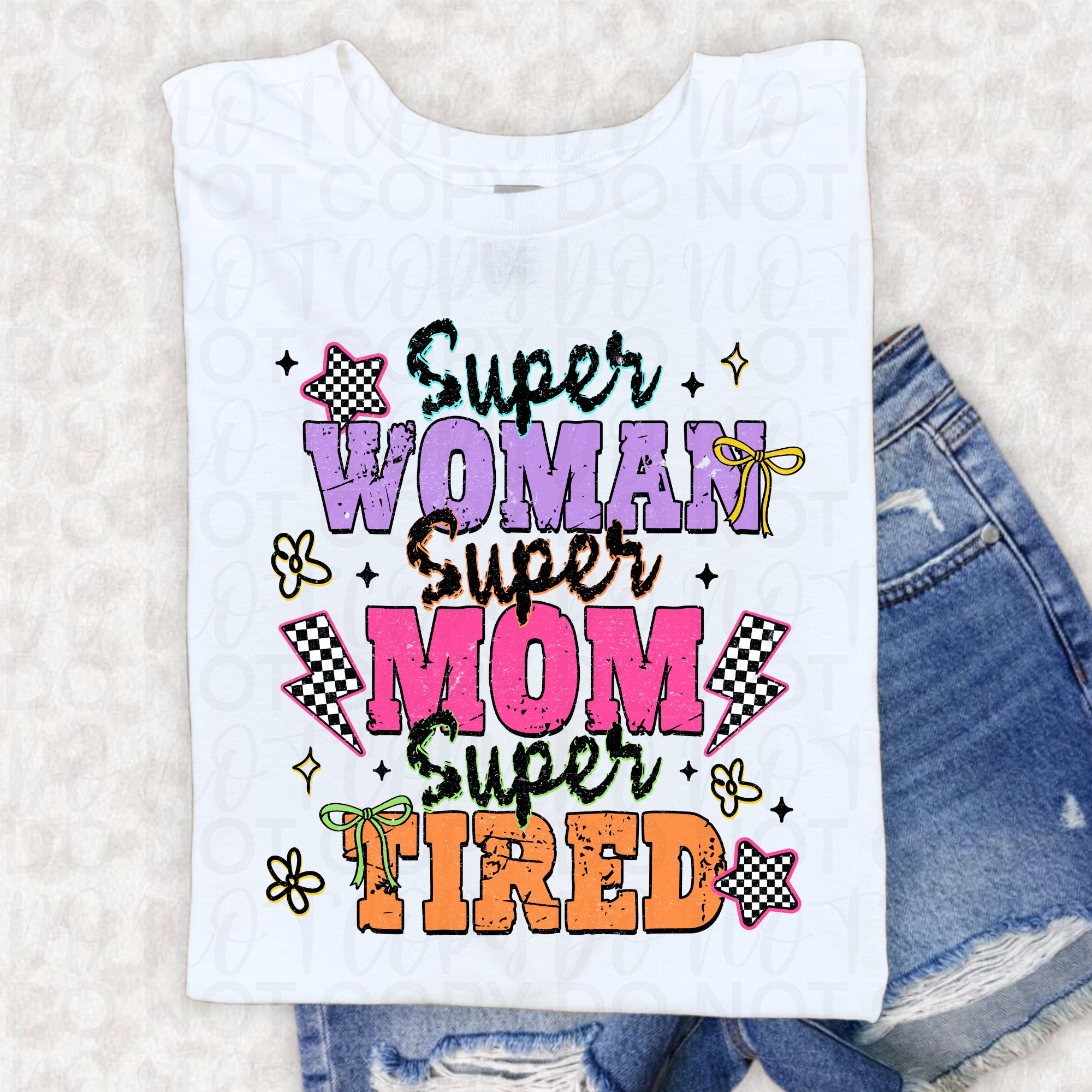 Super Mom Super Tired PNG
