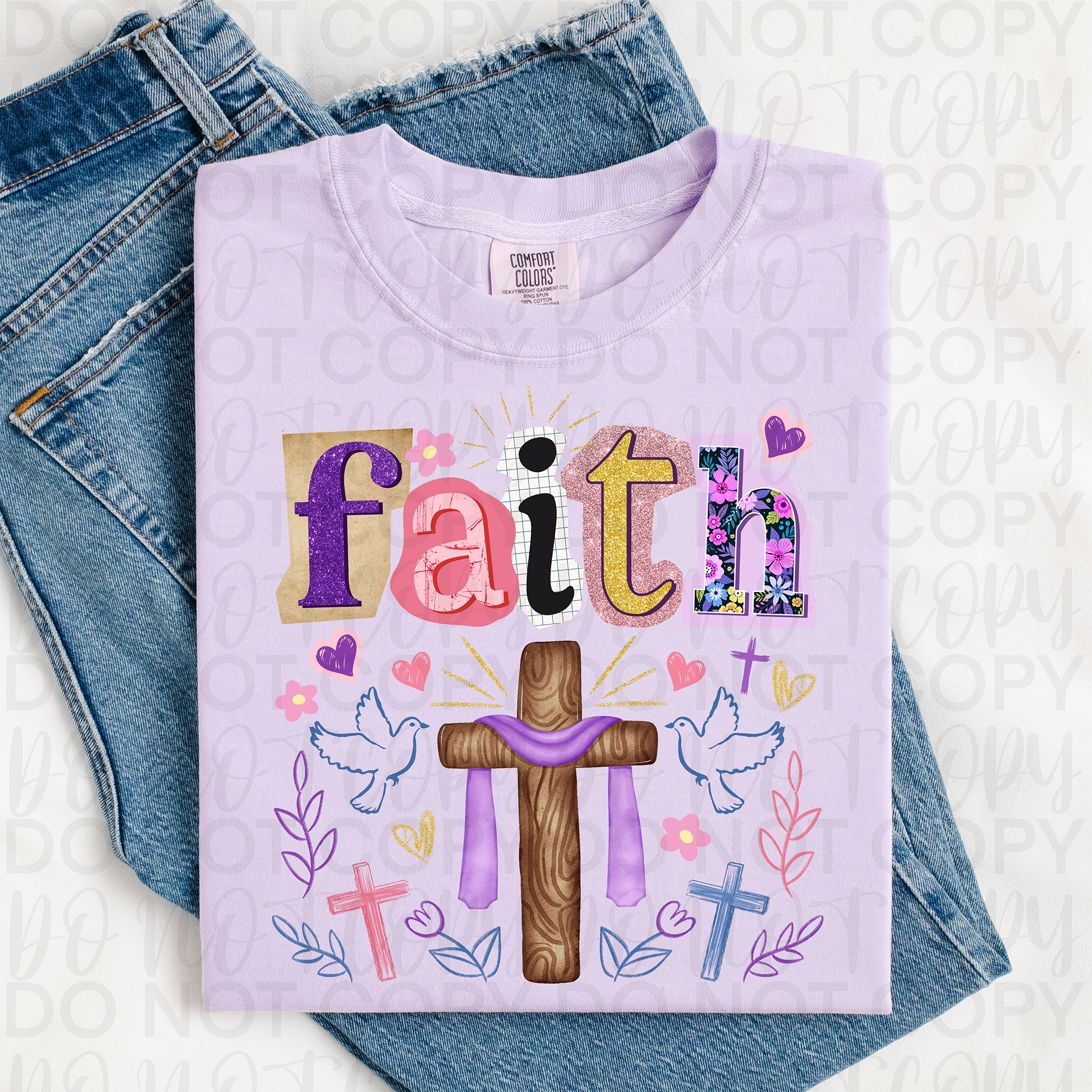 Retro Christian Faith Doodles PNG